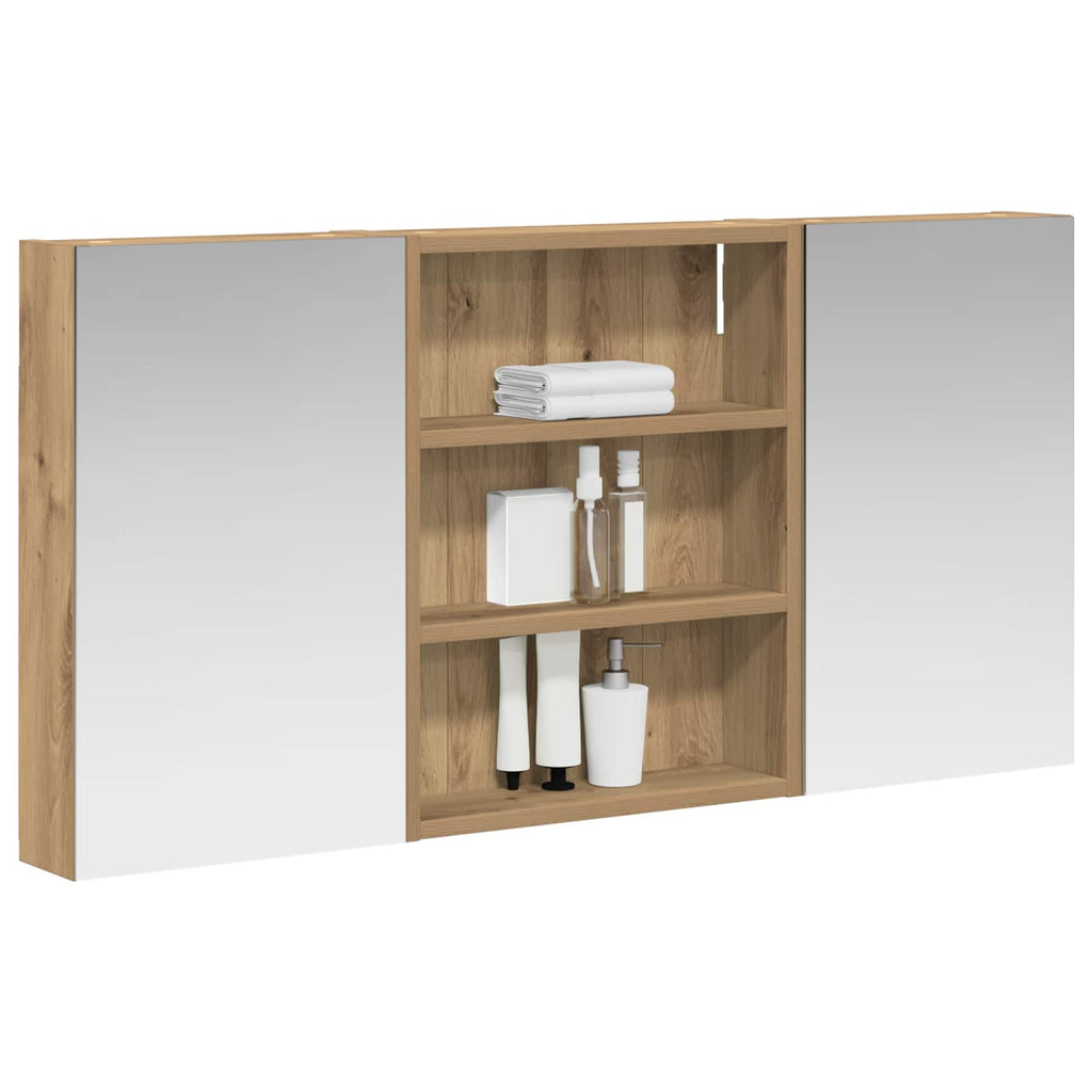 Badezimmerschrank-Set 3 pcs 100 x 10,5 x 50 cm Holzwerkstoff