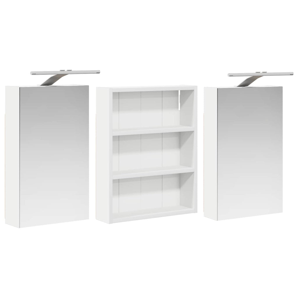 Badezimmerschrank-Set 3 pcs 100 x 10,5 x 50 cm Holzwerkstoff