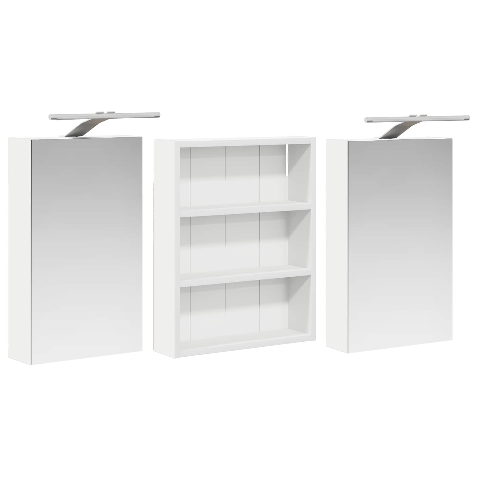 Badezimmerschrank-Set 3 pcs 100 x 10,5 x 50 cm Holzwerkstoff
