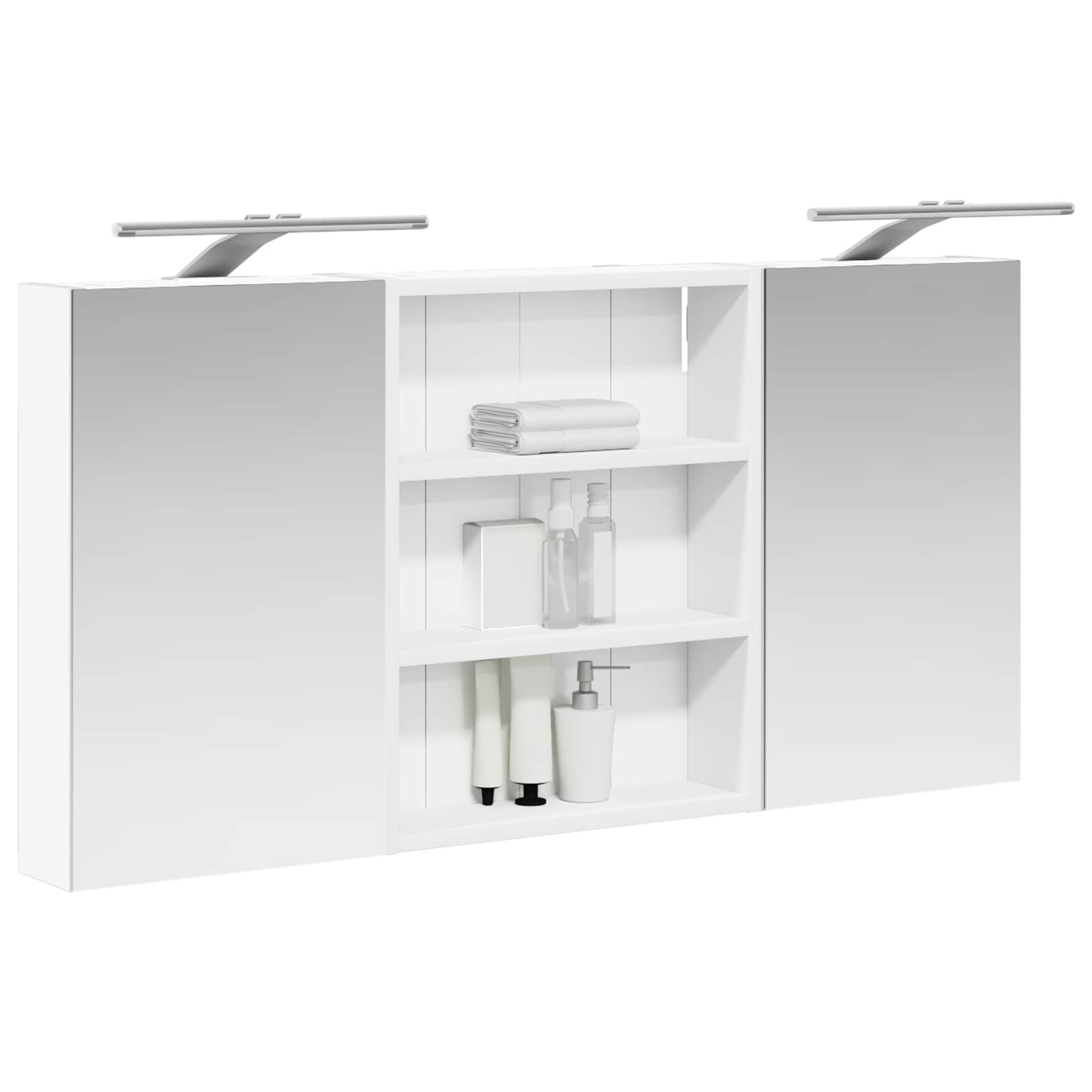 Badezimmerschrank-Set 3 pcs 100 x 10,5 x 50 cm Holzwerkstoff