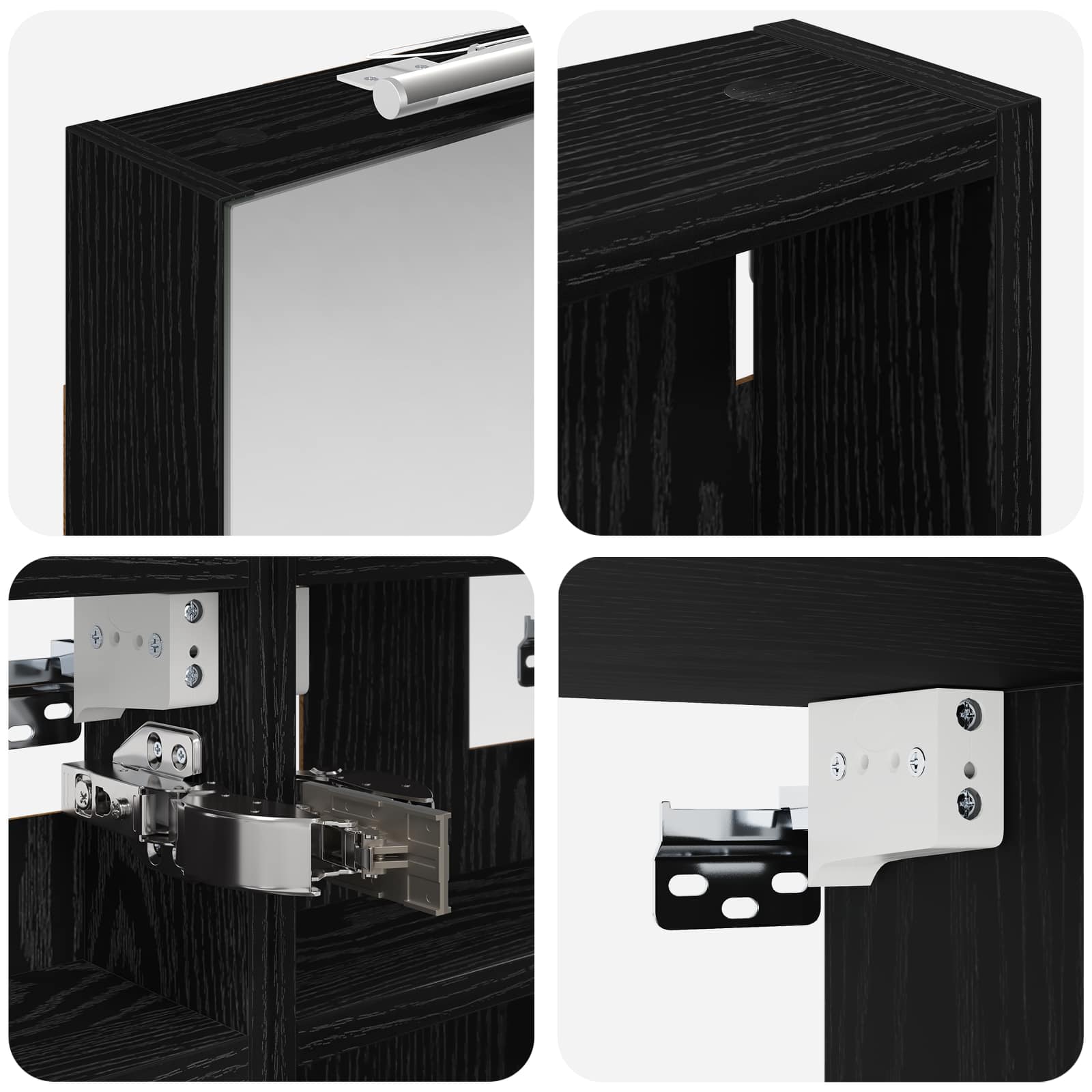Badezimmerschrank-Set 3 pcs 100 x 10,5 x 50 cm Holzwerkstoff