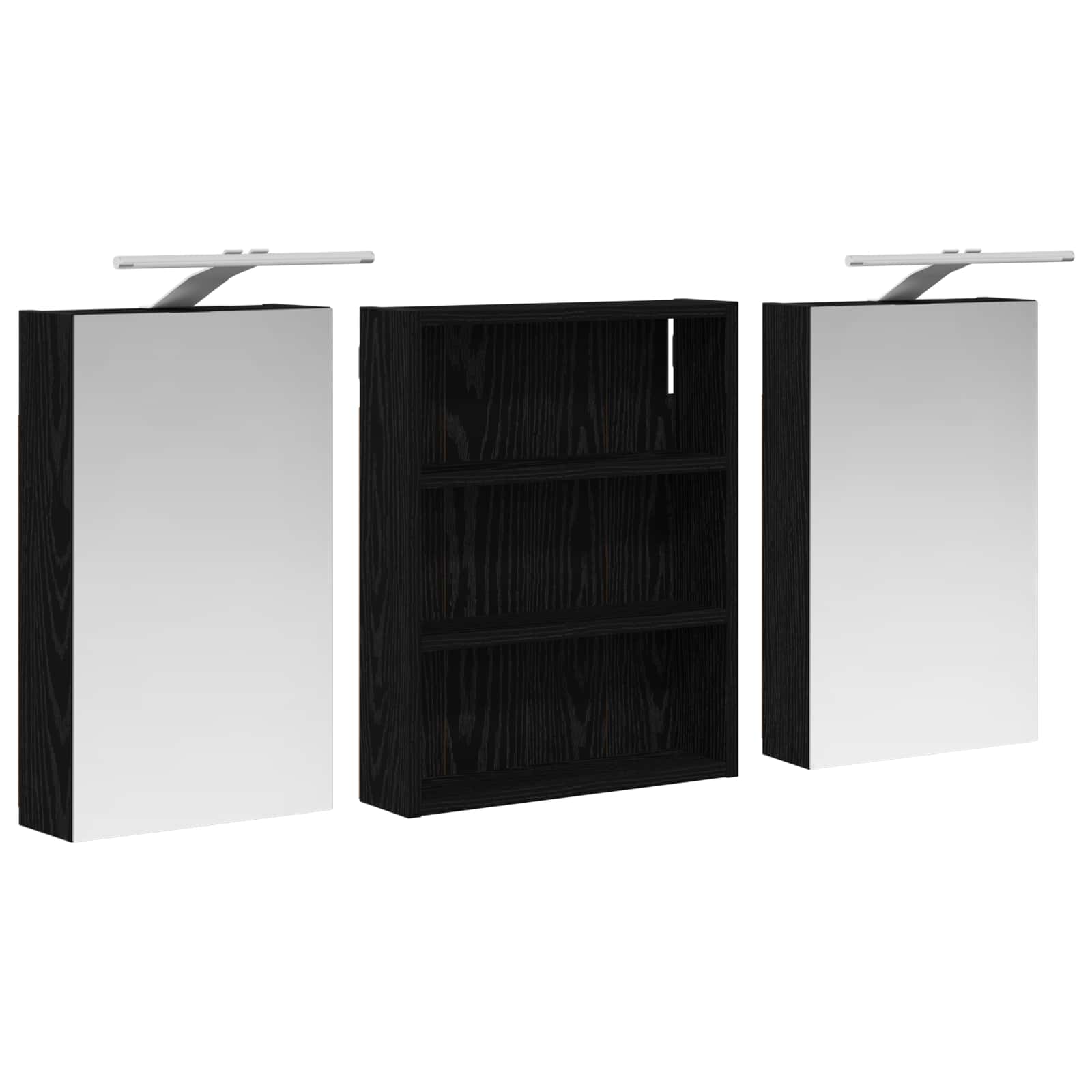 Badezimmerschrank-Set 3 pcs 100 x 10,5 x 50 cm Holzwerkstoff