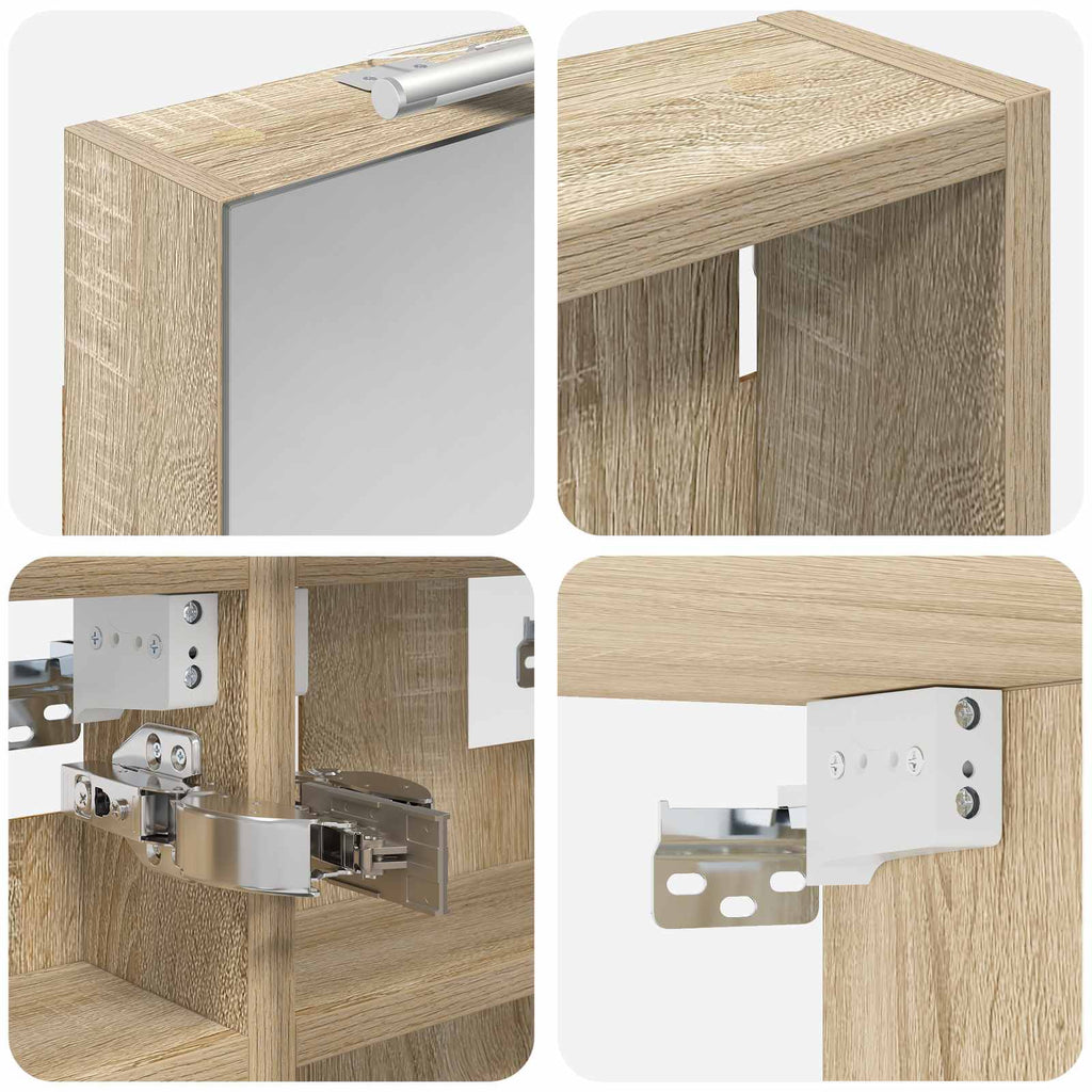 Badezimmerschrank-Set 3 pcs 100 x 10,5 x 50 cm Holzwerkstoff
