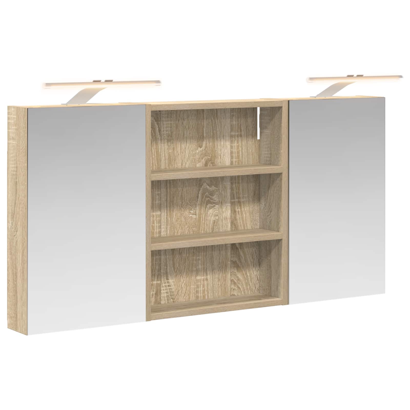 Badezimmerschrank-Set 3 pcs 100 x 10,5 x 50 cm Holzwerkstoff
