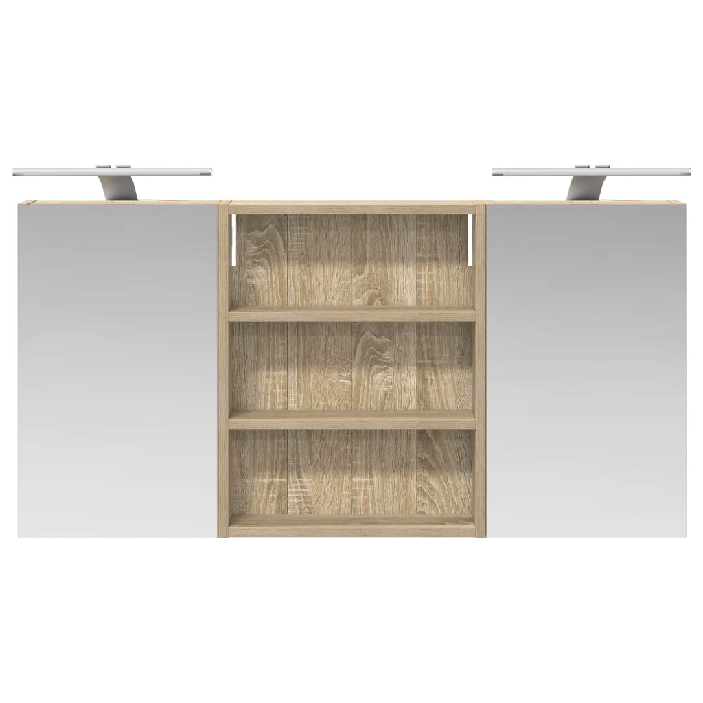 Badezimmerschrank-Set 3 pcs 100 x 10,5 x 50 cm Holzwerkstoff