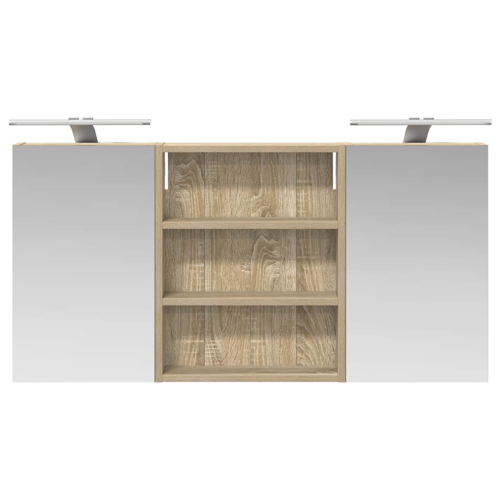 Badezimmerschrank-Set 3 pcs 100 x 10,5 x 50 cm Holzwerkstoff