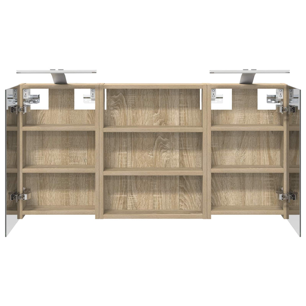 Badezimmerschrank-Set 3 pcs 100 x 10,5 x 50 cm Holzwerkstoff