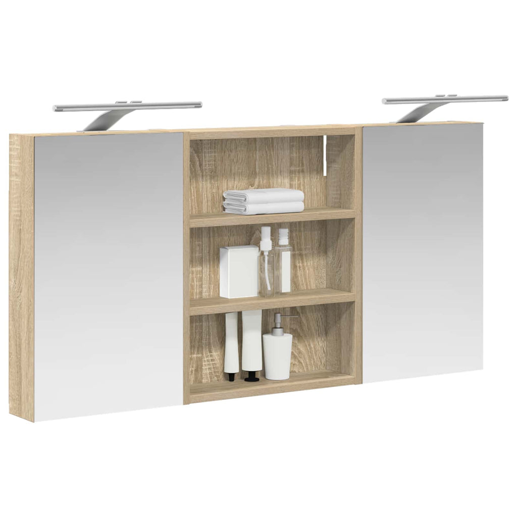 Badezimmerschrank-Set 3 pcs 100 x 10,5 x 50 cm Holzwerkstoff