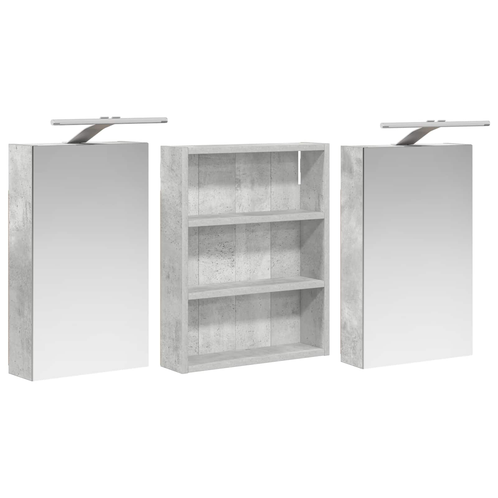 Badezimmerschrank-Set 3 pcs 100 x 10,5 x 50 cm Holzwerkstoff