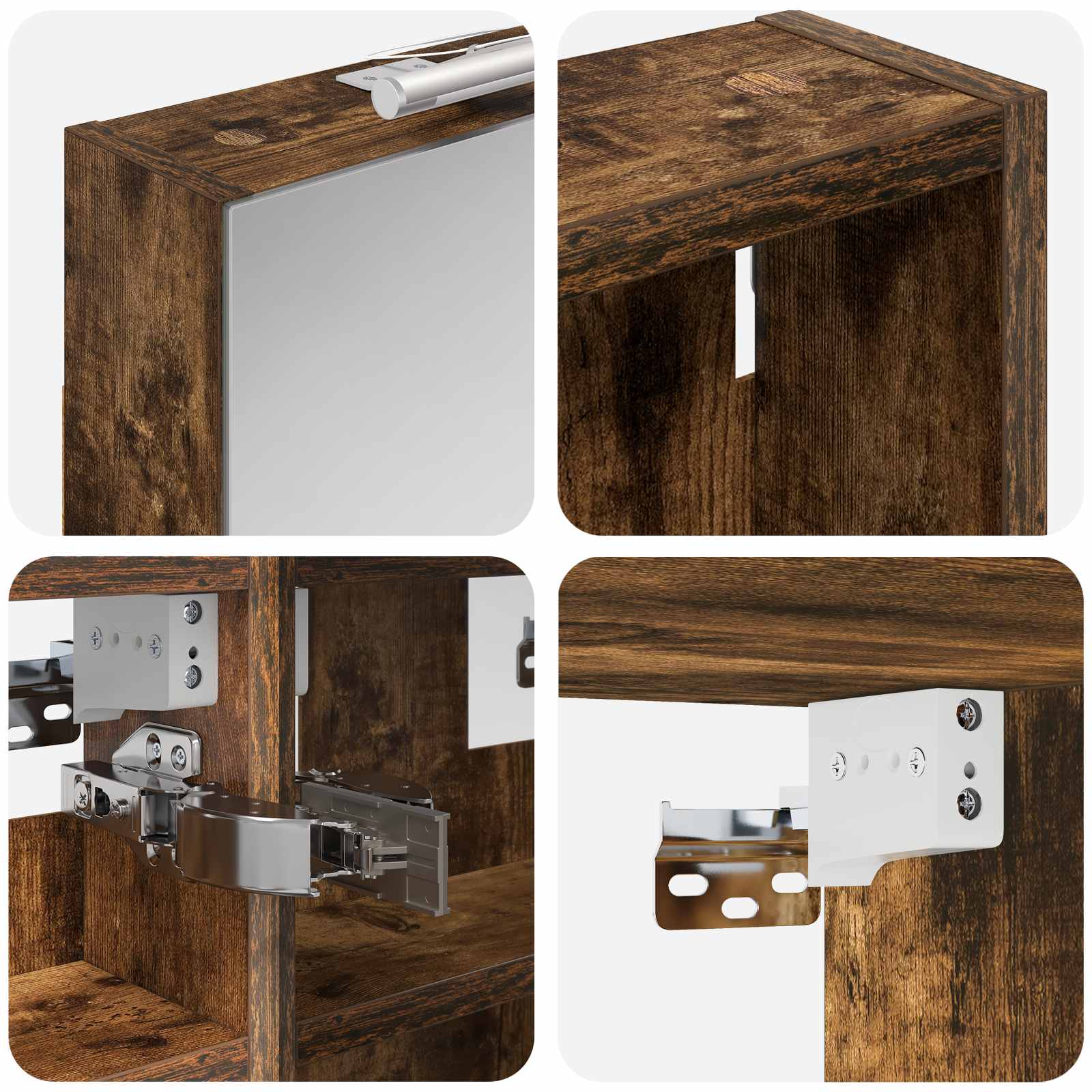 Badezimmerschrank-Set 3 pcs 100 x 10,5 x 50 cm Holzwerkstoff