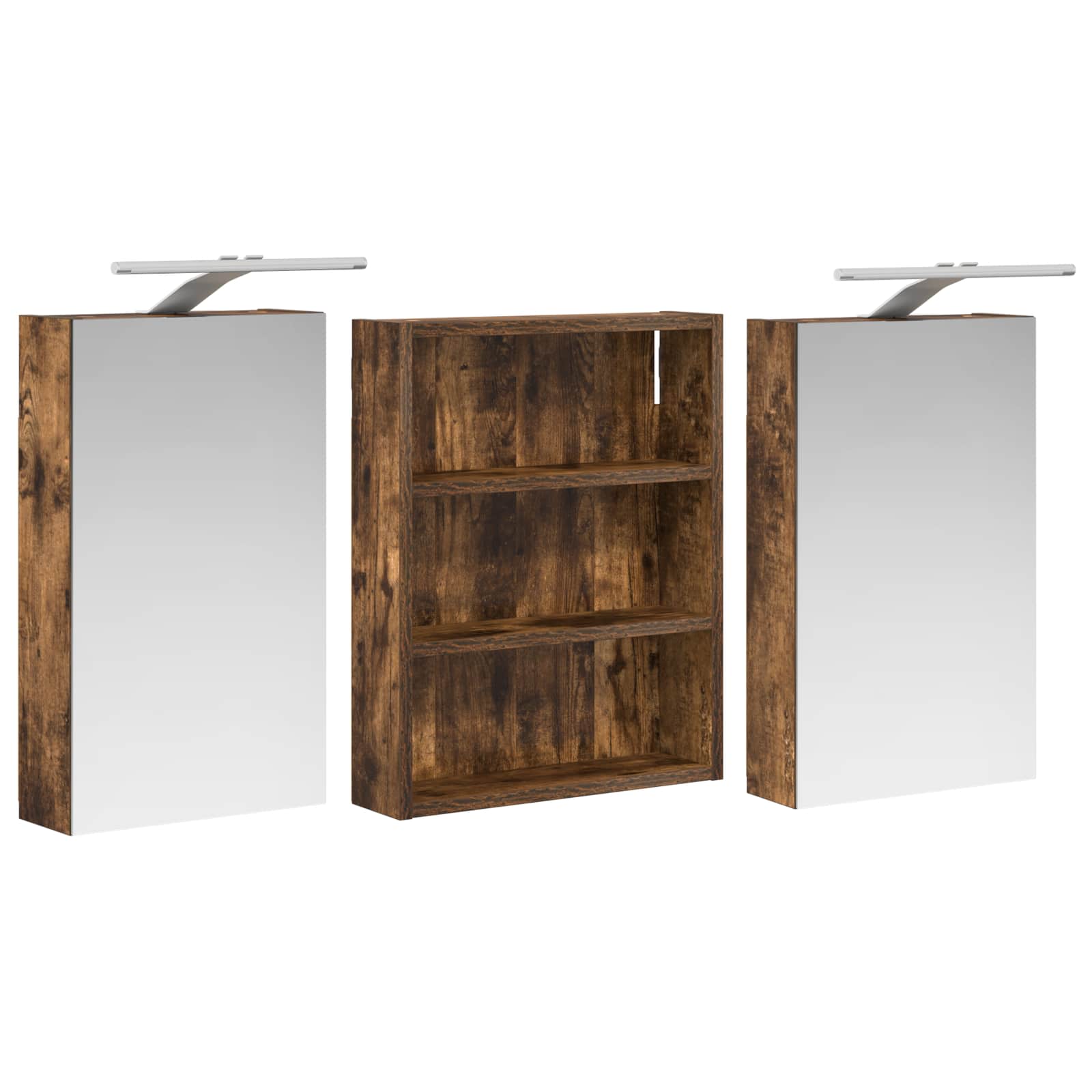 Badezimmerschrank-Set 3 pcs 100 x 10,5 x 50 cm Holzwerkstoff