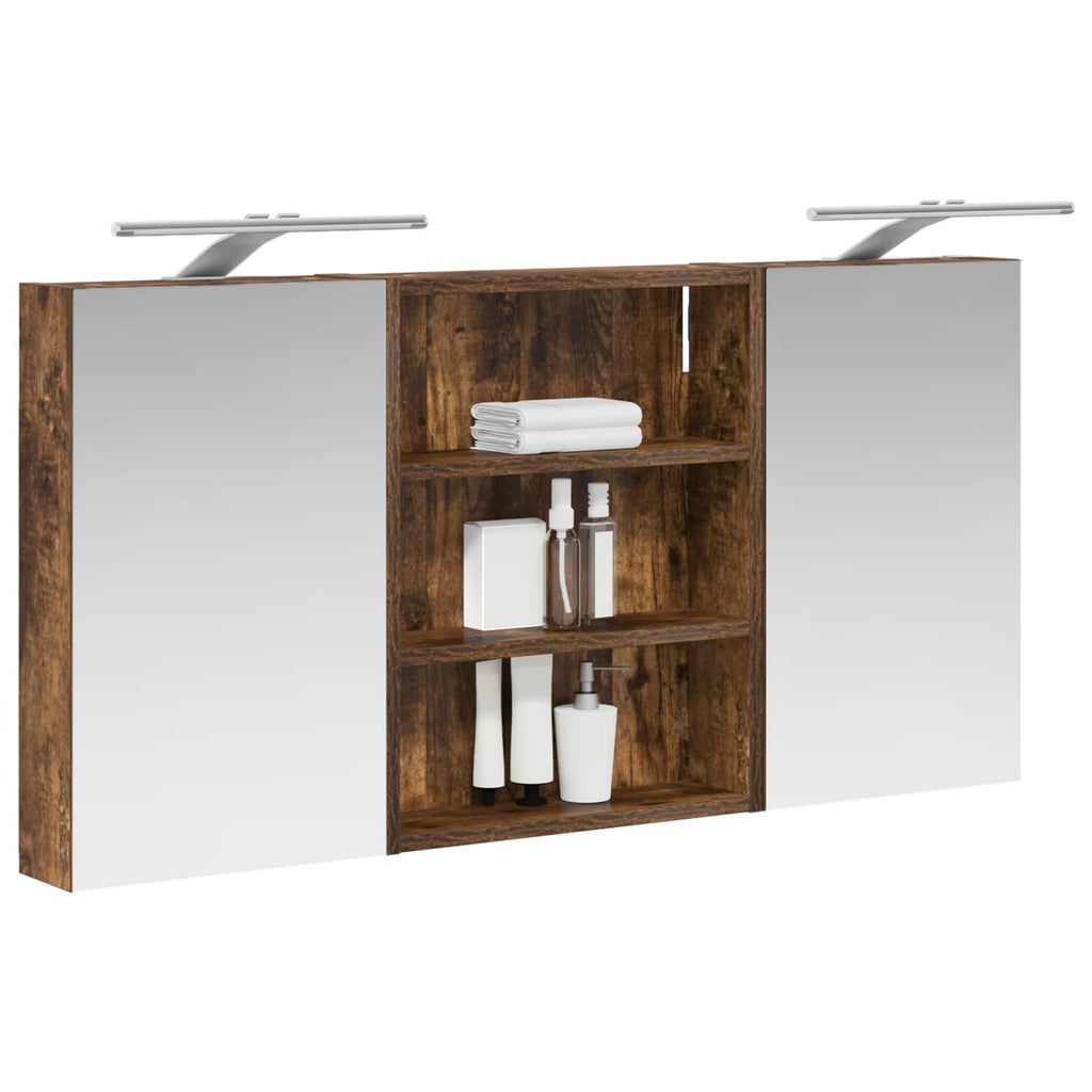 Badezimmerschrank-Set 3 pcs 100 x 10,5 x 50 cm Holzwerkstoff
