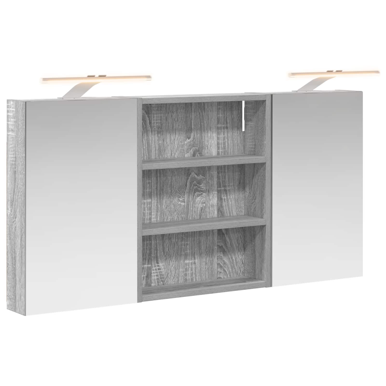 Badezimmerschrank-Set 3 pcs 100 x 10,5 x 50 cm Holzwerkstoff