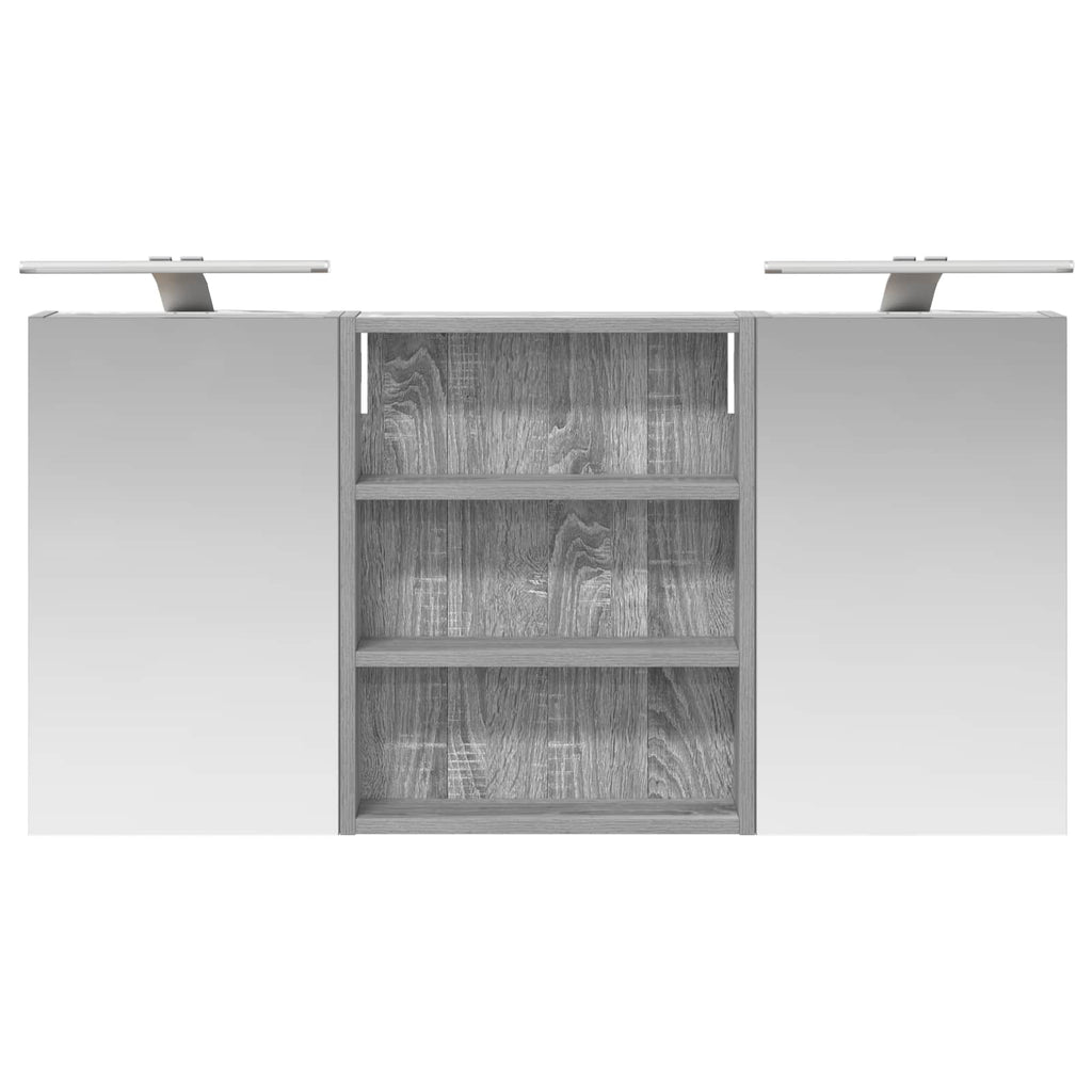 Badezimmerschrank-Set 3 pcs 100 x 10,5 x 50 cm Holzwerkstoff