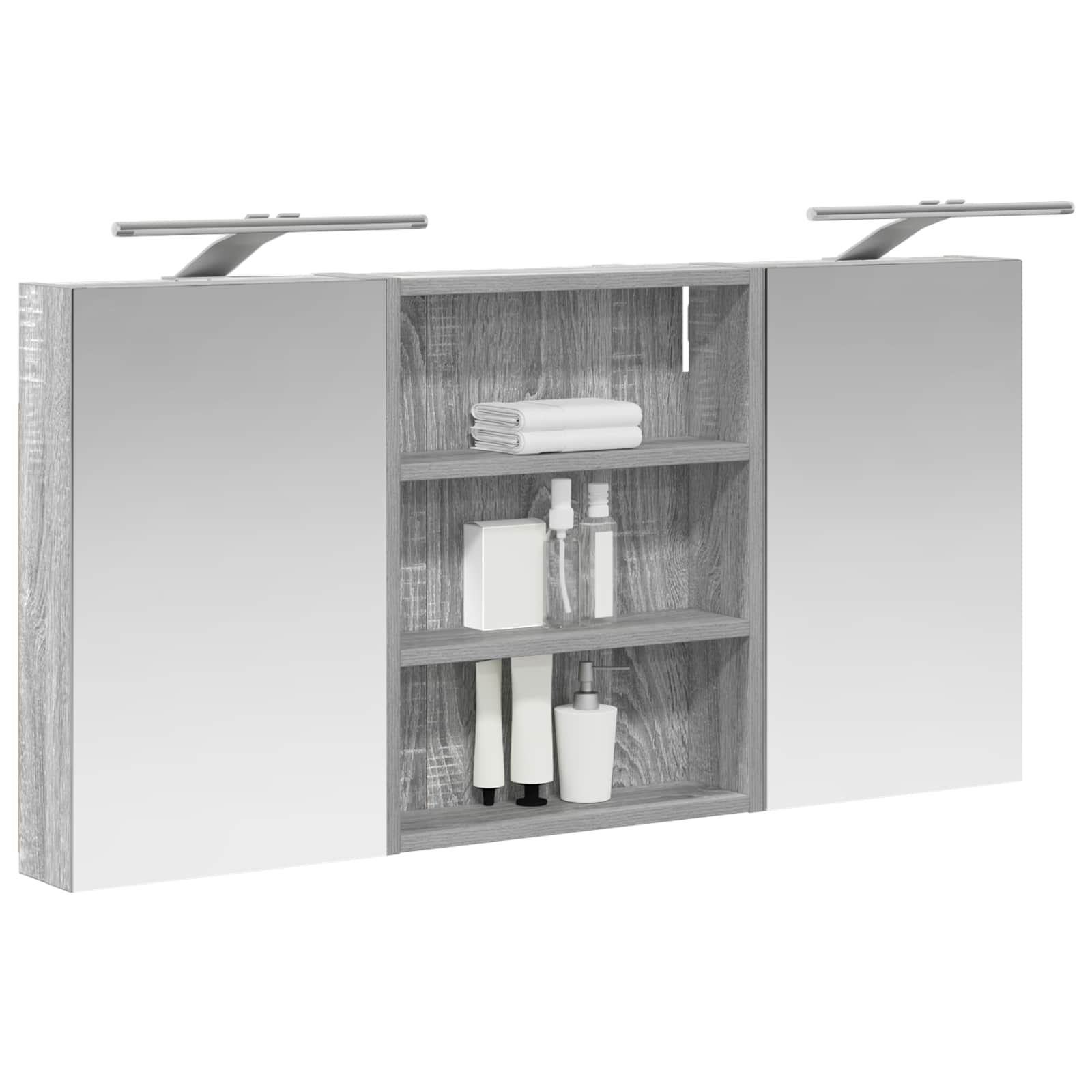 Badezimmerschrank-Set 3 pcs 100 x 10,5 x 50 cm Holzwerkstoff