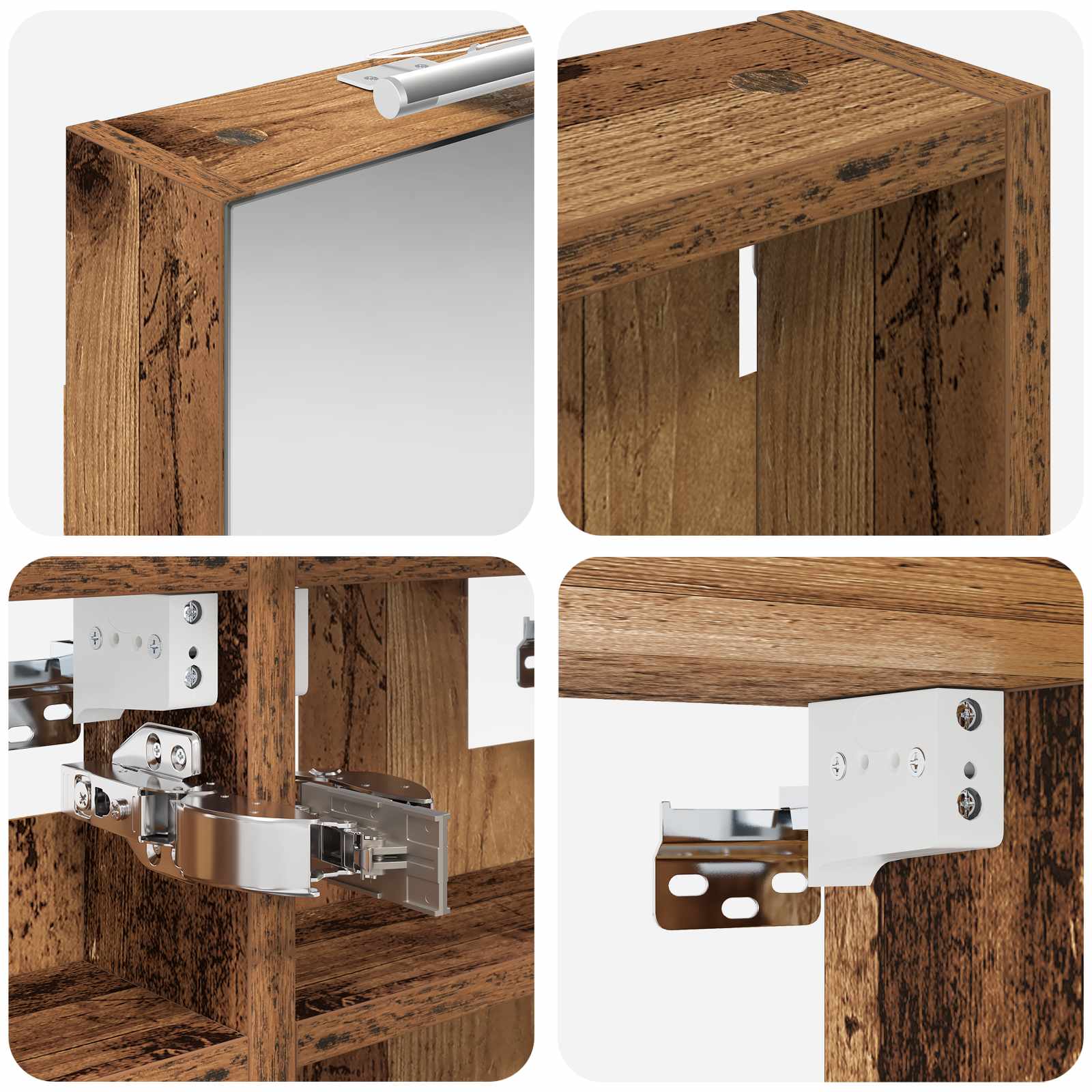 Badezimmerschrank-Set 3 pcs 100 x 10,5 x 50 cm Holzwerkstoff