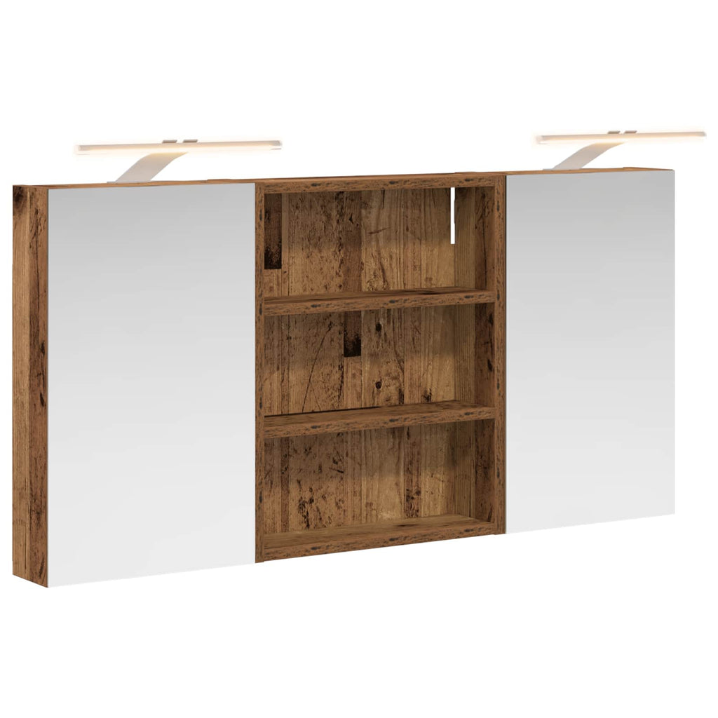 Badezimmerschrank-Set 3 pcs 100 x 10,5 x 50 cm Holzwerkstoff