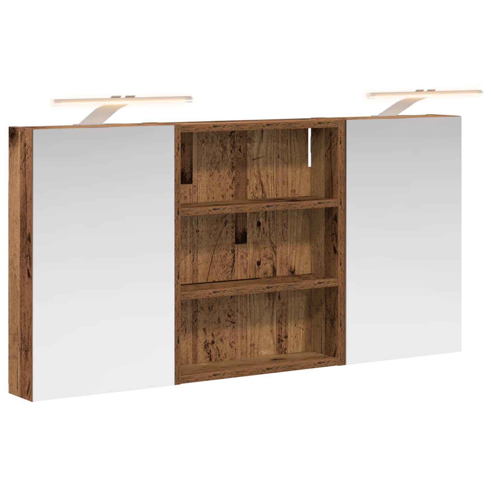 Badezimmerschrank-Set 3 pcs 100 x 10,5 x 50 cm Holzwerkstoff