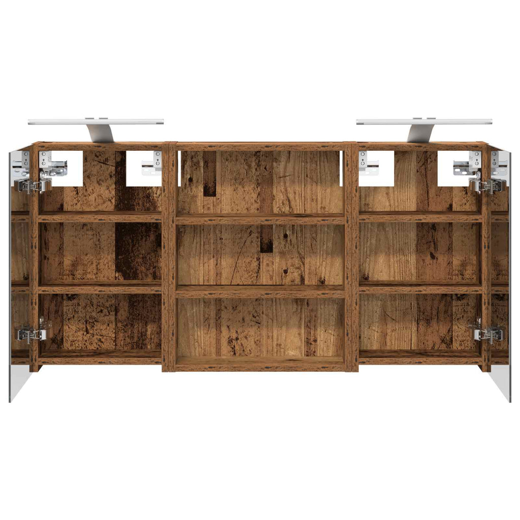 Badezimmerschrank-Set 3 pcs 100 x 10,5 x 50 cm Holzwerkstoff