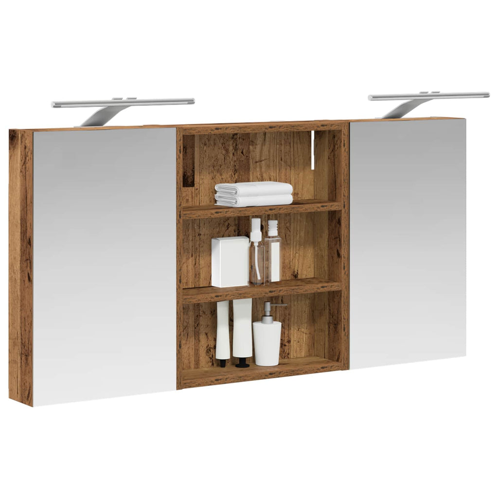 Badezimmerschrank-Set 3 pcs 100 x 10,5 x 50 cm Holzwerkstoff