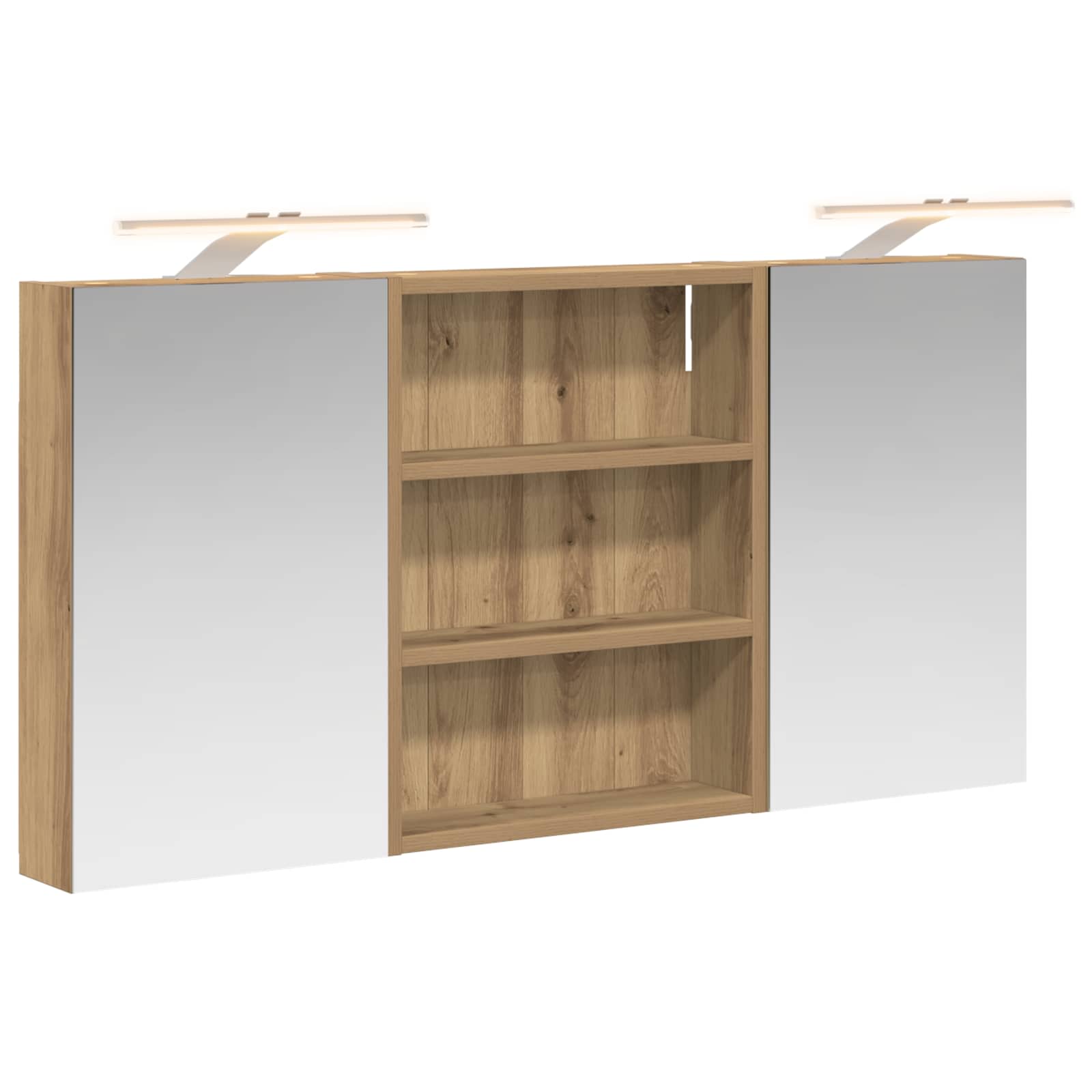 Badezimmerschrank-Set 3 pcs 100 x 10,5 x 50 cm Holzwerkstoff