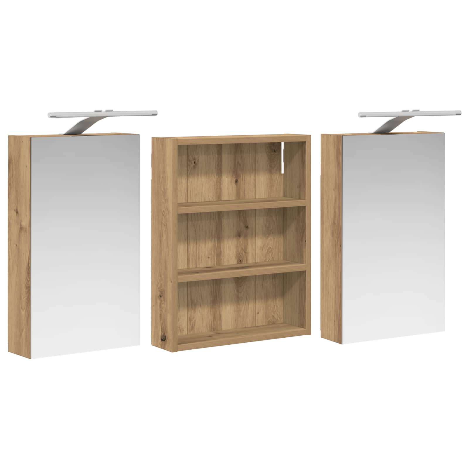 Badezimmerschrank-Set 3 pcs 100 x 10,5 x 50 cm Holzwerkstoff