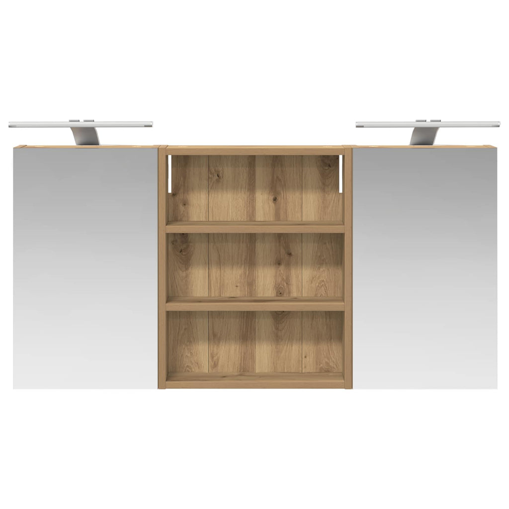 Badezimmerschrank-Set 3 pcs 100 x 10,5 x 50 cm Holzwerkstoff