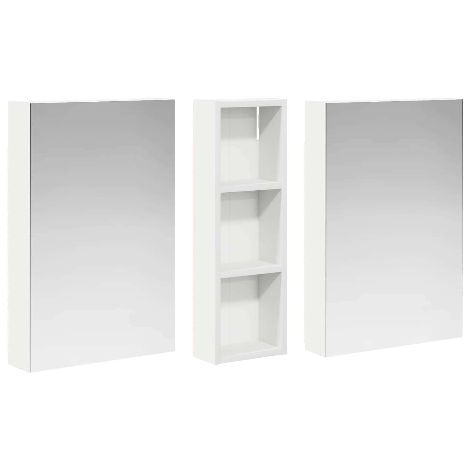 Badezimmerschrank-Set 3 pcs 100 x 10,5 x 60,5 cm Holzwerkstoff