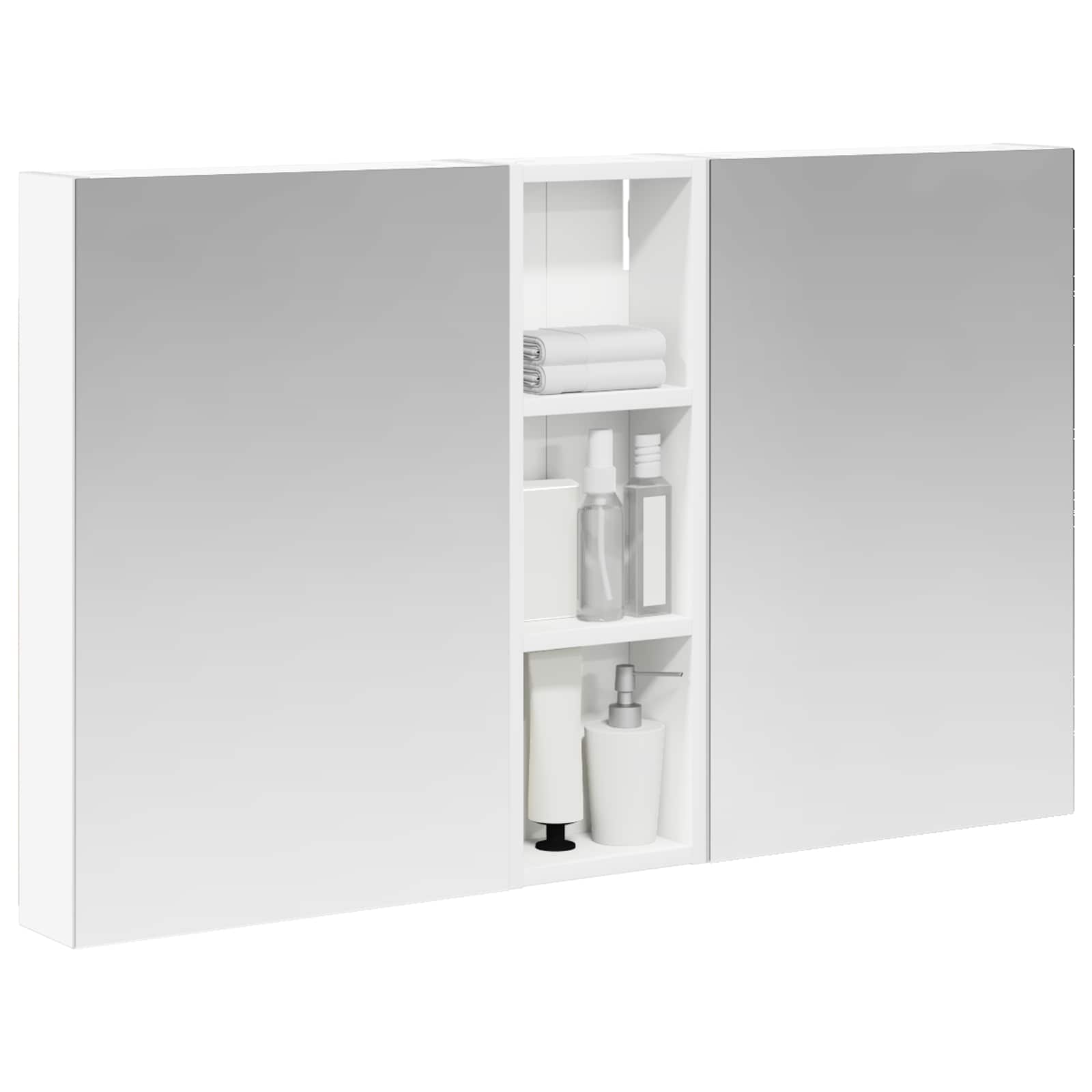 Badezimmerschrank-Set 3 pcs 100 x 10,5 x 60,5 cm Holzwerkstoff