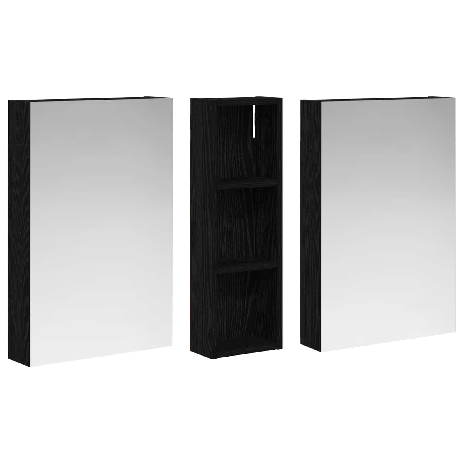Badezimmerschrank-Set 3 pcs 100 x 10,5 x 60,5 cm Holzwerkstoff