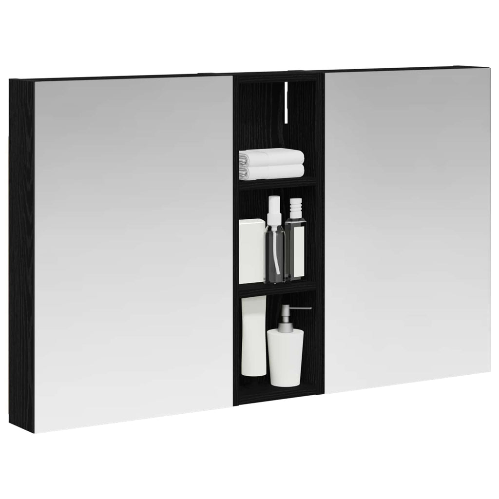 Badezimmerschrank-Set 3 pcs 100 x 10,5 x 60,5 cm Holzwerkstoff