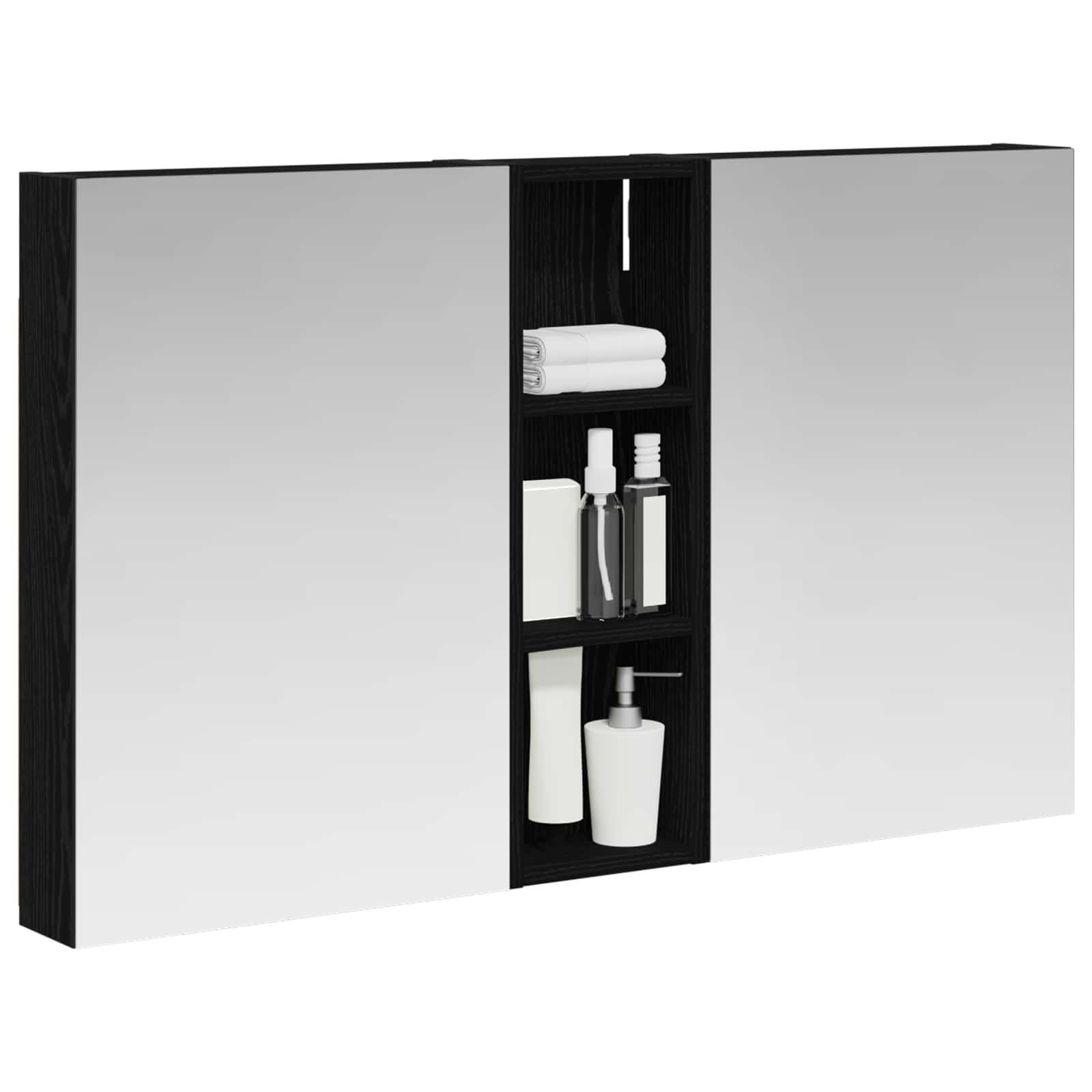 Badezimmerschrank-Set 3 pcs 100 x 10,5 x 60,5 cm Holzwerkstoff