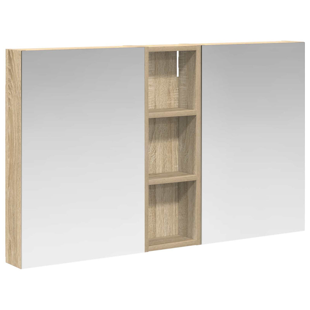 Badezimmerschrank-Set 3 pcs 100 x 10,5 x 60,5 cm Holzwerkstoff