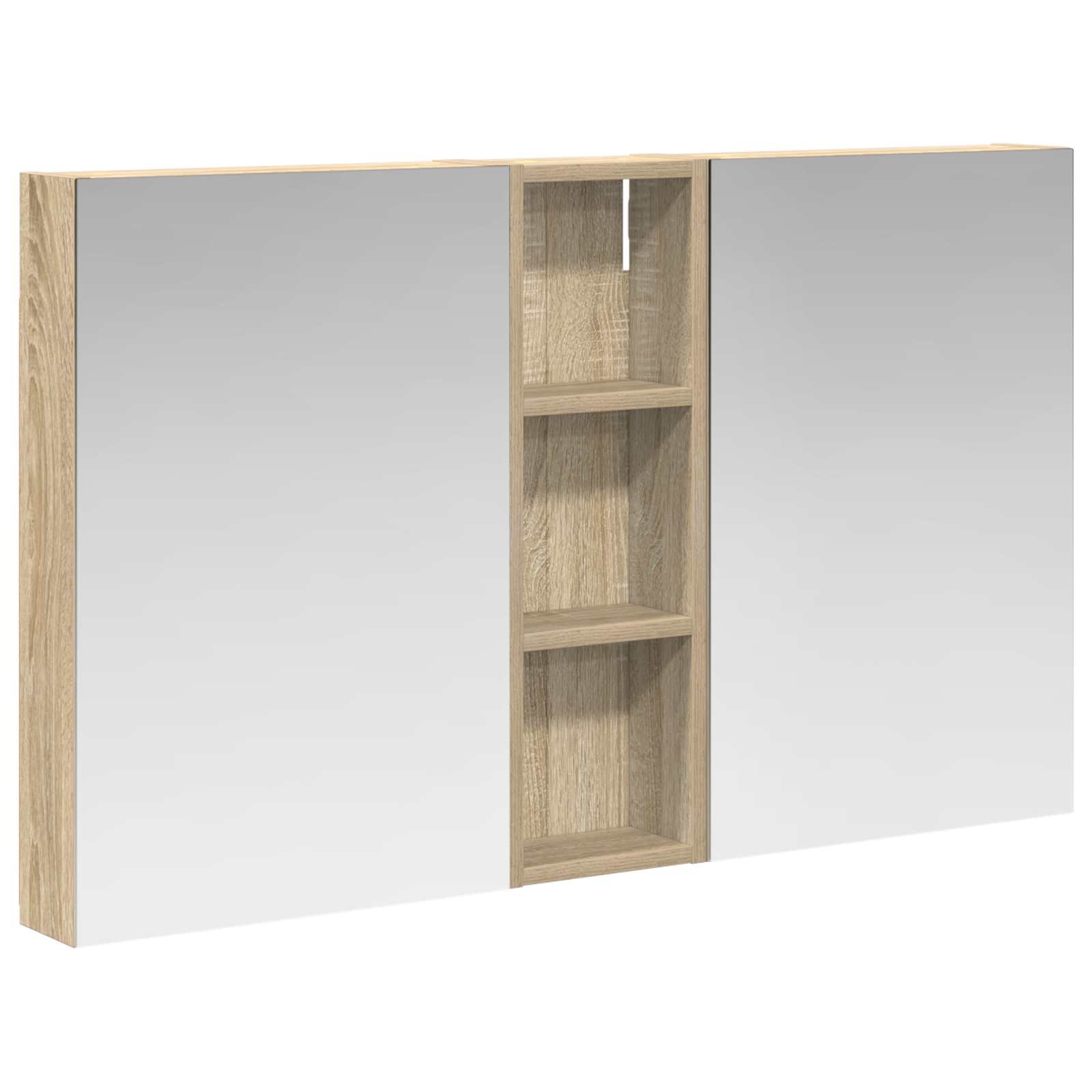 Badezimmerschrank-Set 3 pcs 100 x 10,5 x 60,5 cm Holzwerkstoff