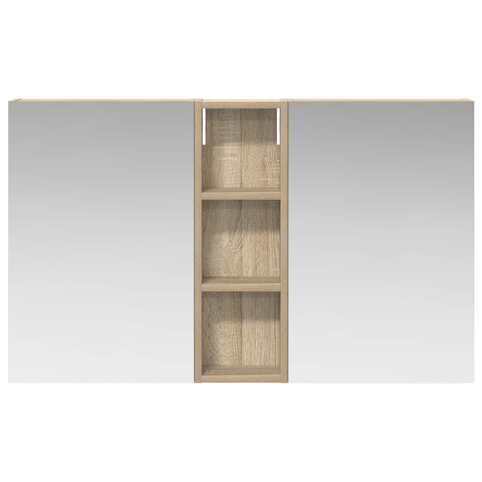 Badezimmerschrank-Set 3 pcs 100 x 10,5 x 60,5 cm Holzwerkstoff
