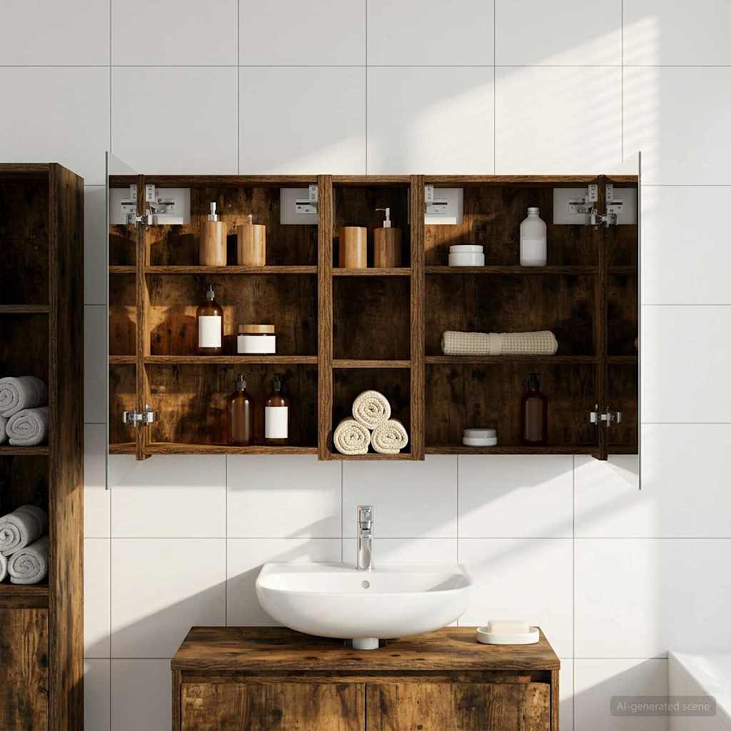 Badezimmerschrank-Set 3 pcs 100 x 10,5 x 60,5 cm Holzwerkstoff