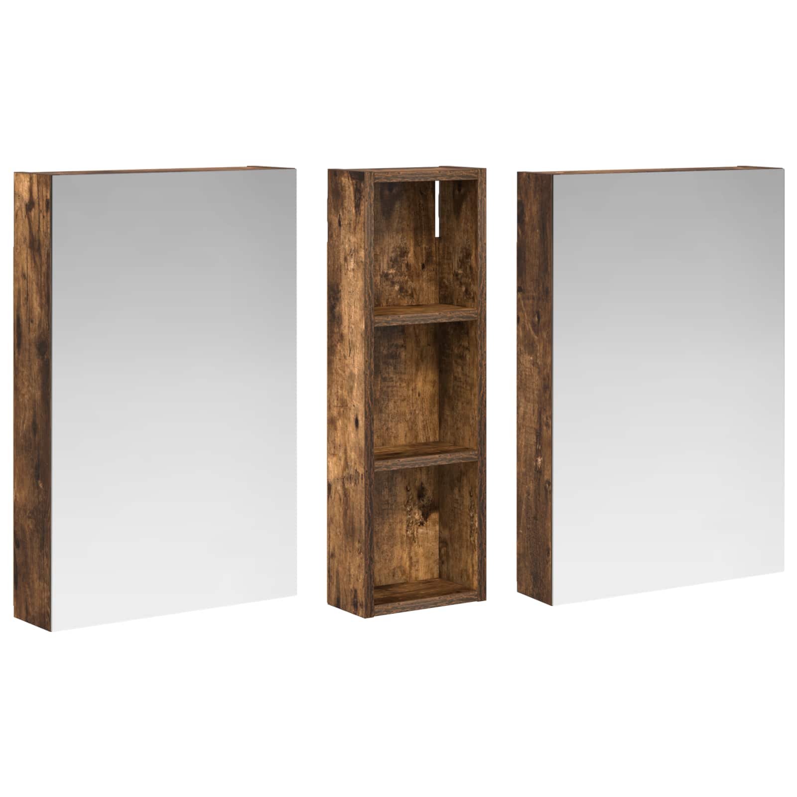 Badezimmerschrank-Set 3 pcs 100 x 10,5 x 60,5 cm Holzwerkstoff