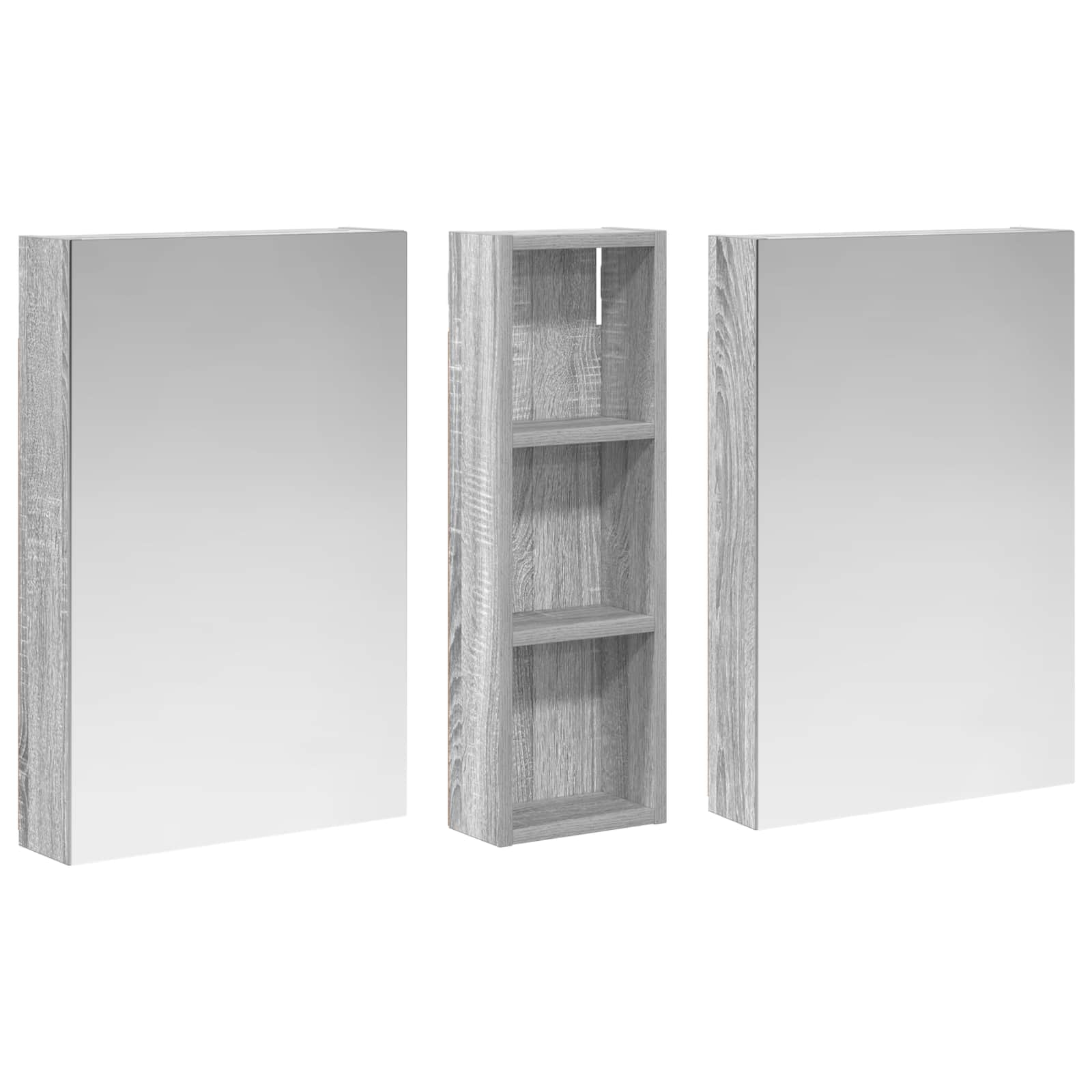 Badezimmerschrank-Set 3 pcs 100 x 10,5 x 60,5 cm Holzwerkstoff