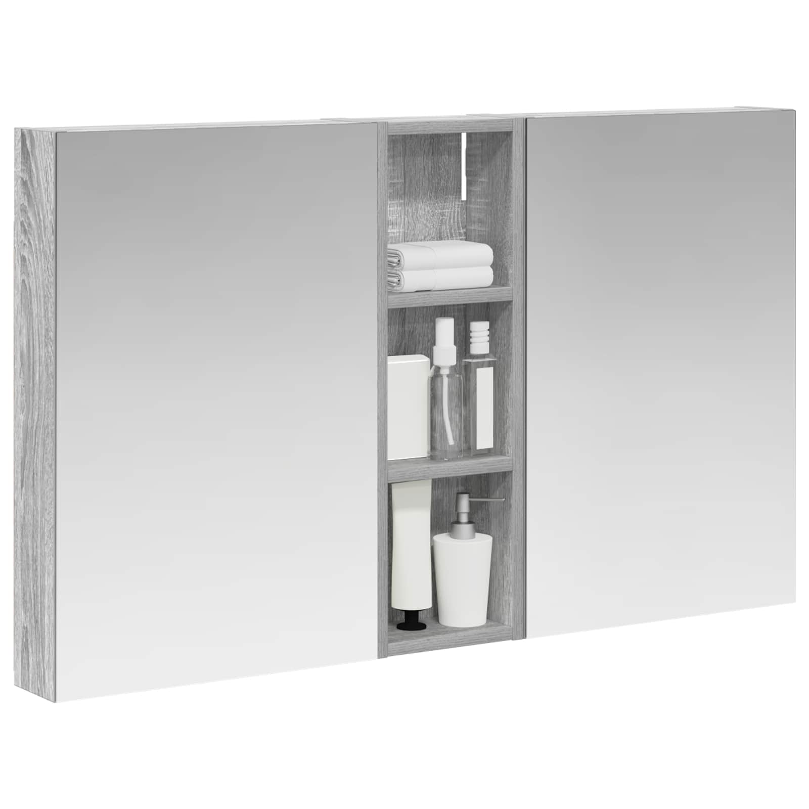 Badezimmerschrank-Set 3 pcs 100 x 10,5 x 60,5 cm Holzwerkstoff