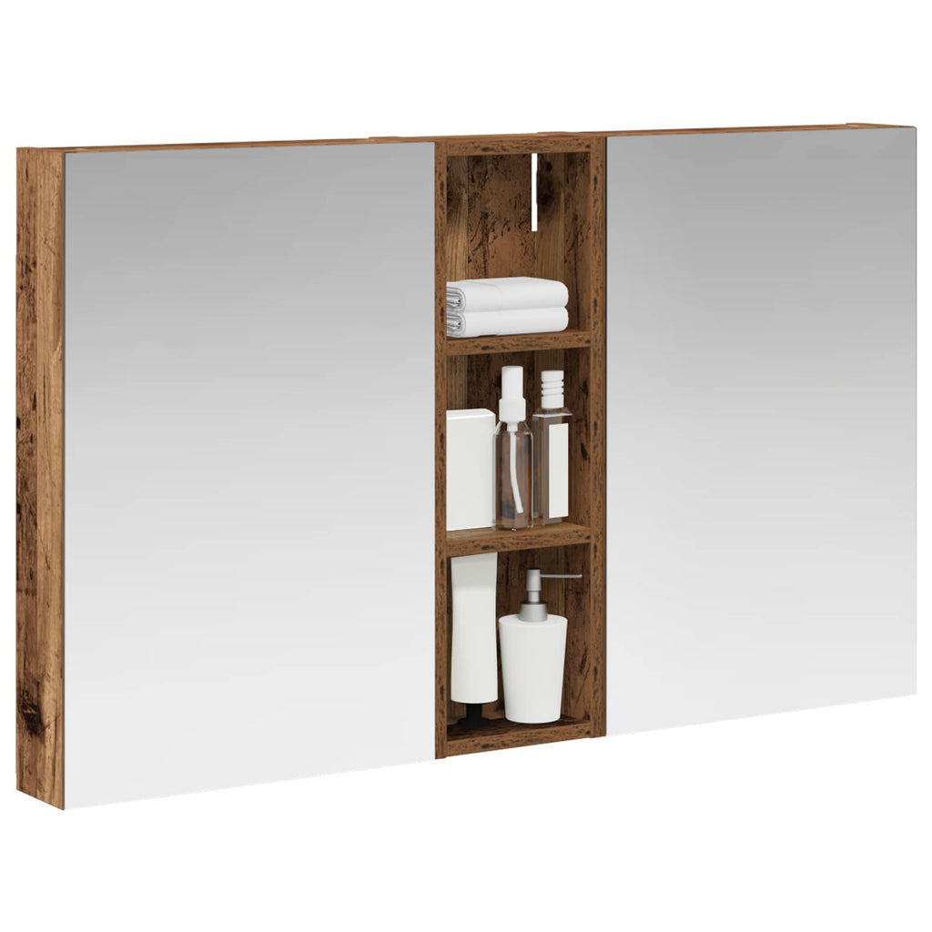 Badezimmerschrank-Set 3 pcs 100 x 10,5 x 60,5 cm Holzwerkstoff