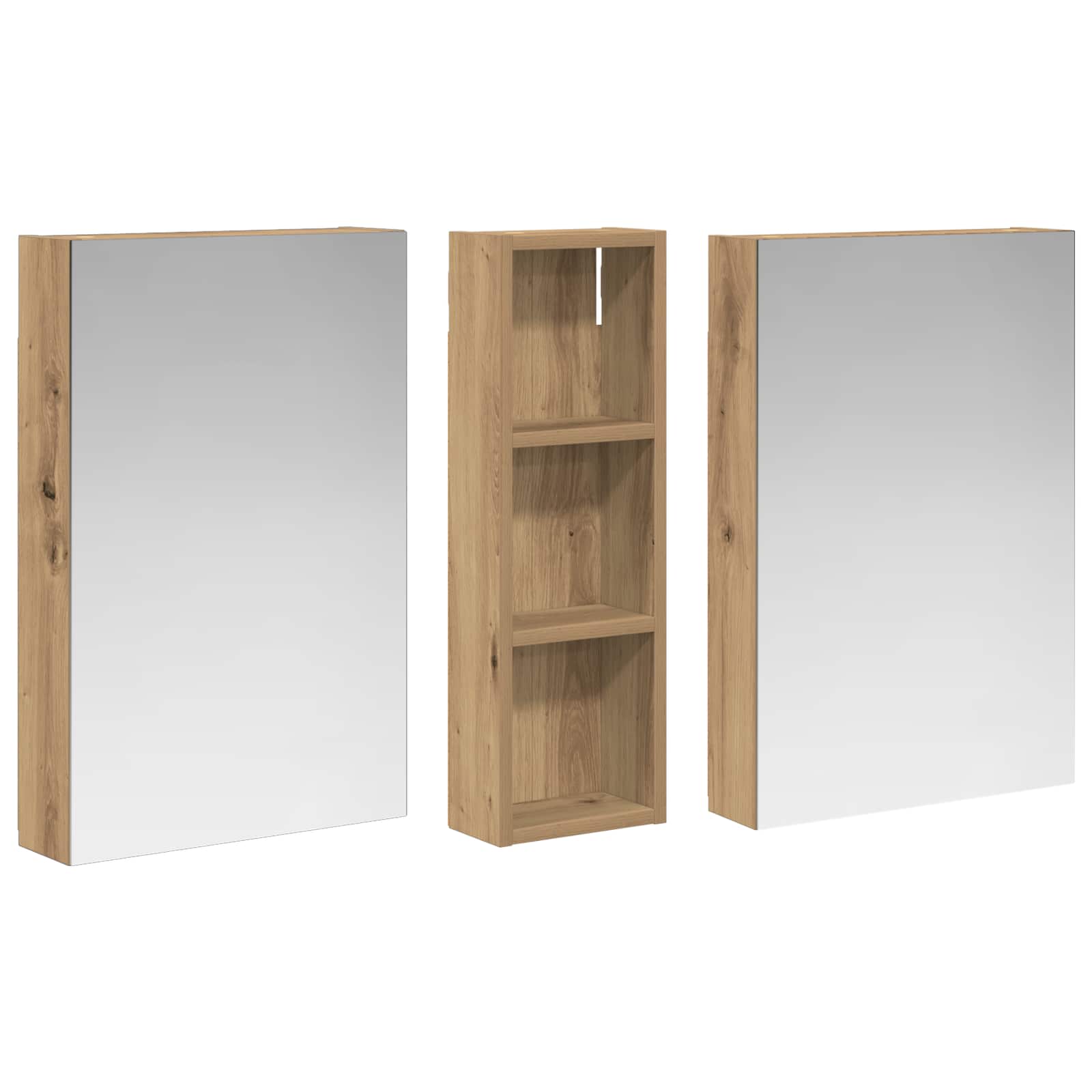 Badezimmerschrank-Set 3 pcs 100 x 10,5 x 60,5 cm Holzwerkstoff