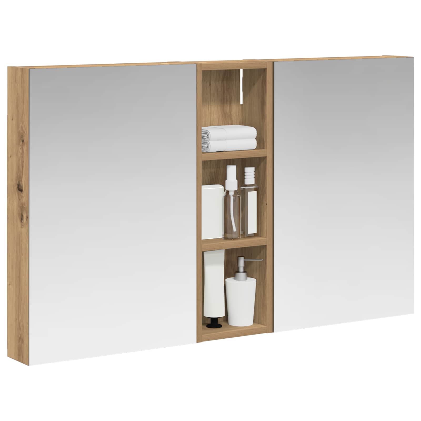 Badezimmerschrank-Set 3 pcs 100 x 10,5 x 60,5 cm Holzwerkstoff