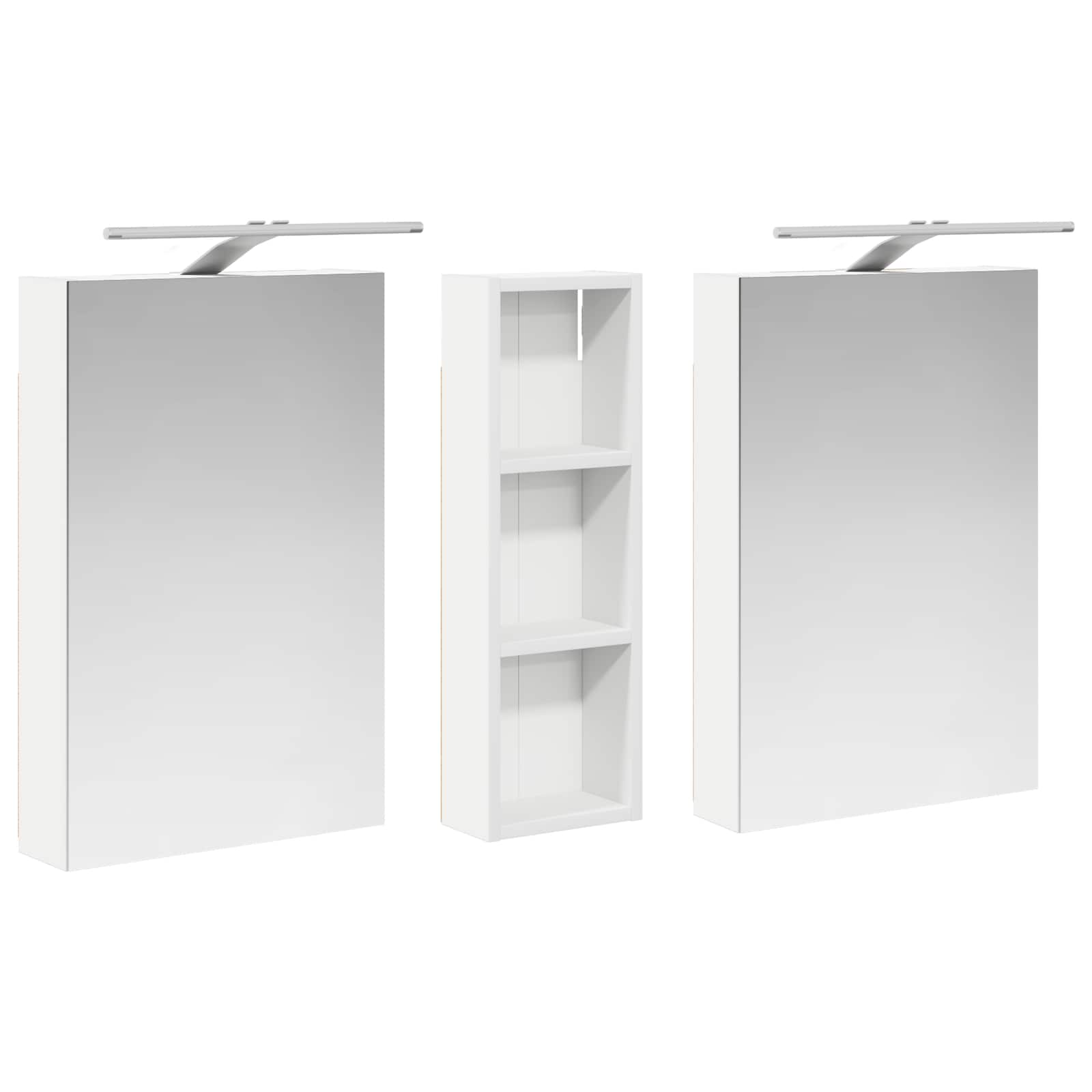 Badezimmerschrank-Set 3 pcs 100 x 10,5 x 60,5 cm Holzwerkstoff