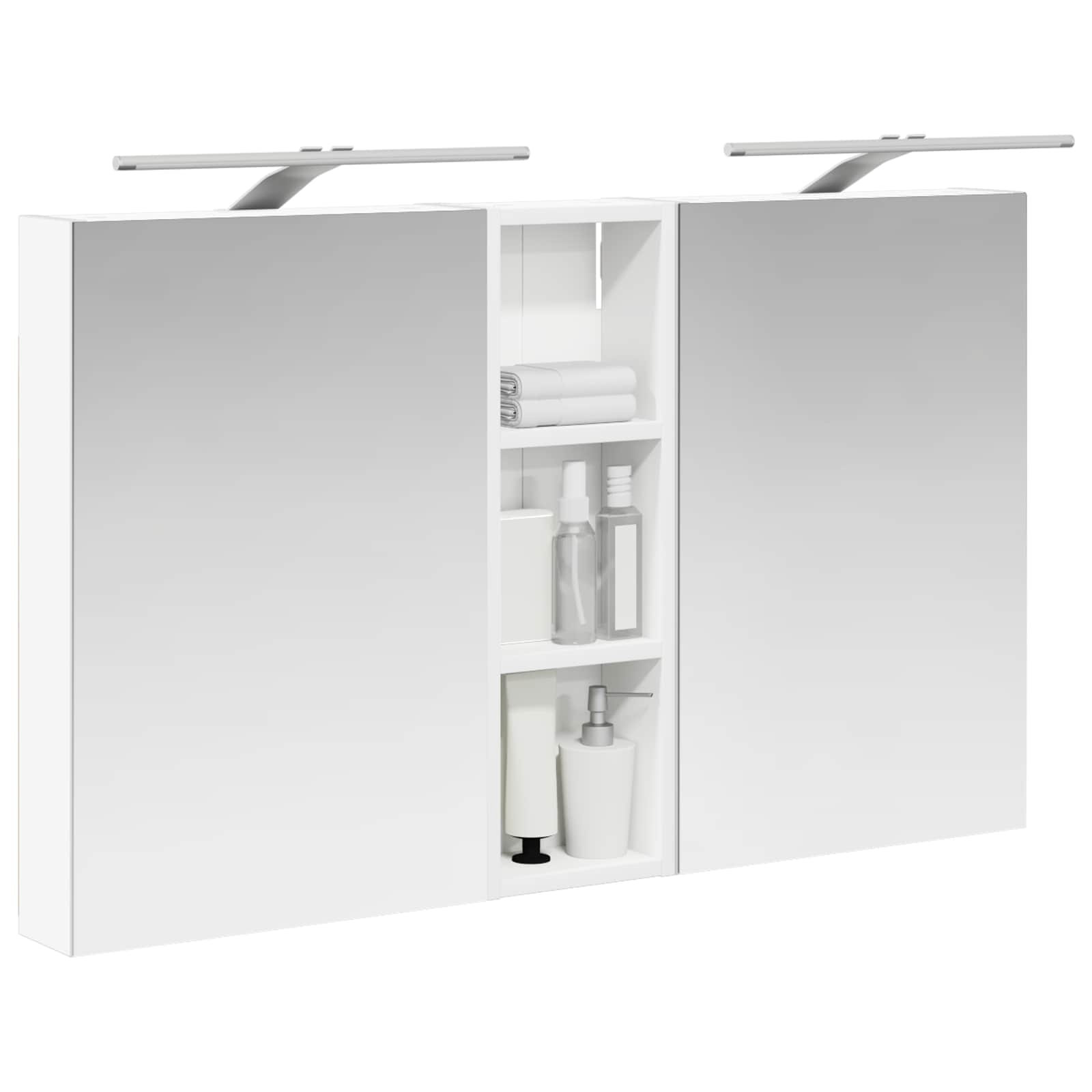 Badezimmerschrank-Set 3 pcs 100 x 10,5 x 60,5 cm Holzwerkstoff