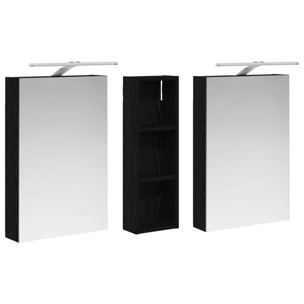 Badezimmerschrank-Set 3 pcs 100 x 10,5 x 60,5 cm Holzwerkstoff
