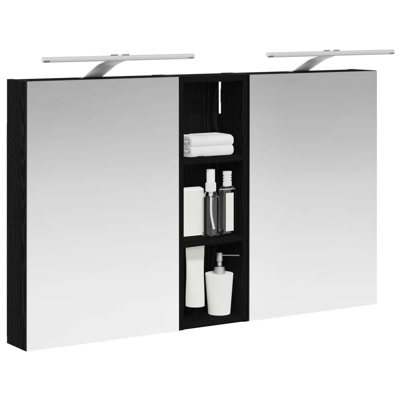 Badezimmerschrank-Set 3 pcs 100 x 10,5 x 60,5 cm Holzwerkstoff