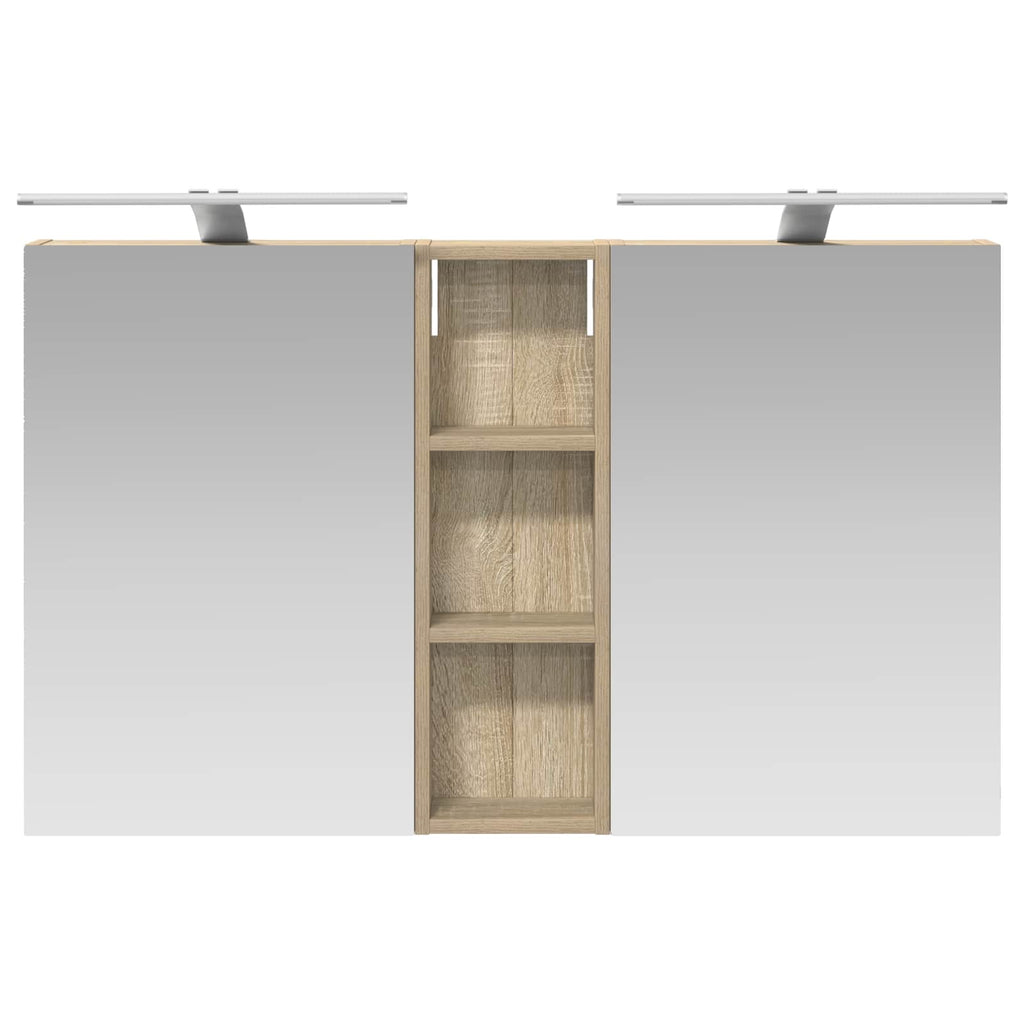 Badezimmerschrank-Set 3 pcs 100 x 10,5 x 60,5 cm Holzwerkstoff