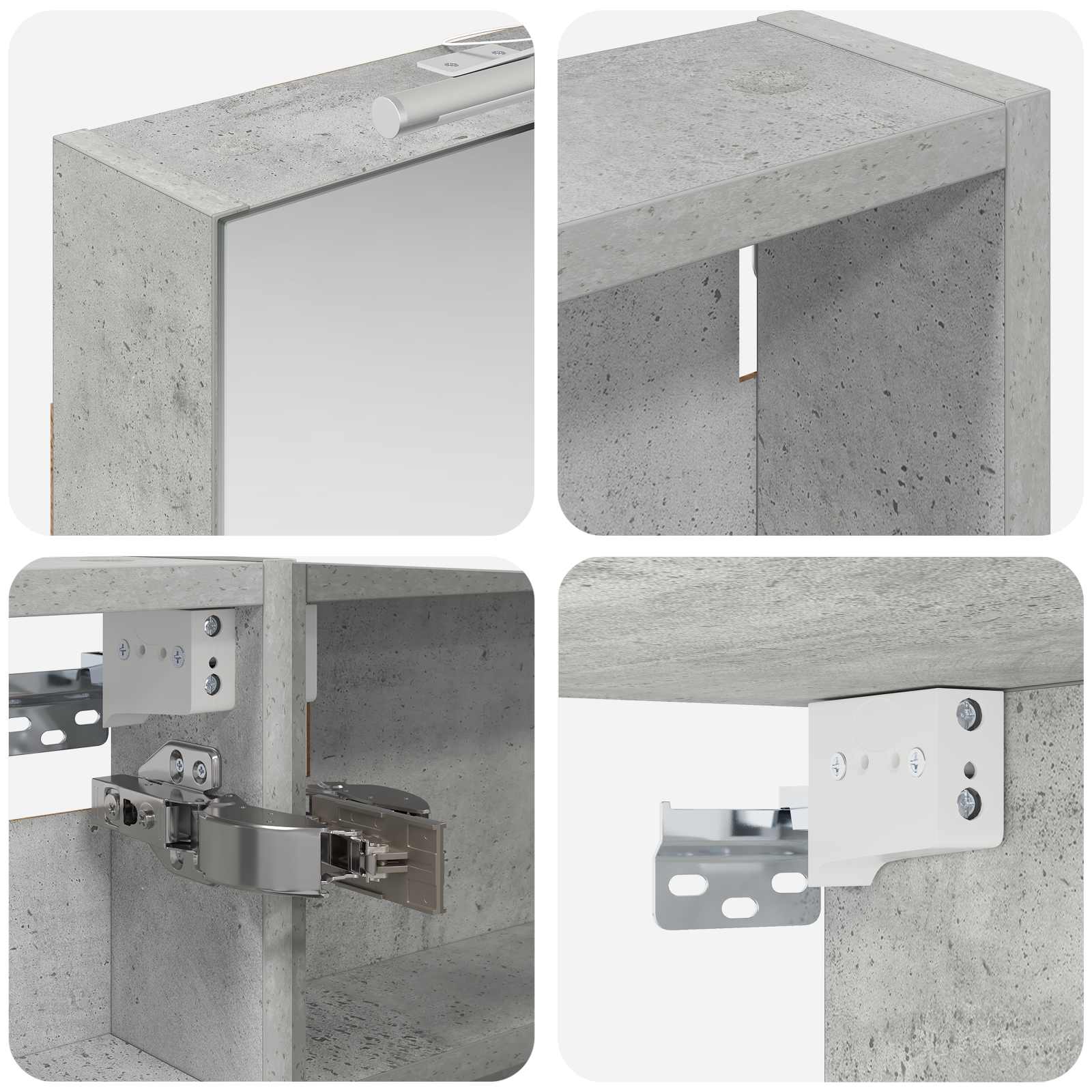 Badezimmerschrank-Set 3 pcs 100 x 10,5 x 60,5 cm Holzwerkstoff