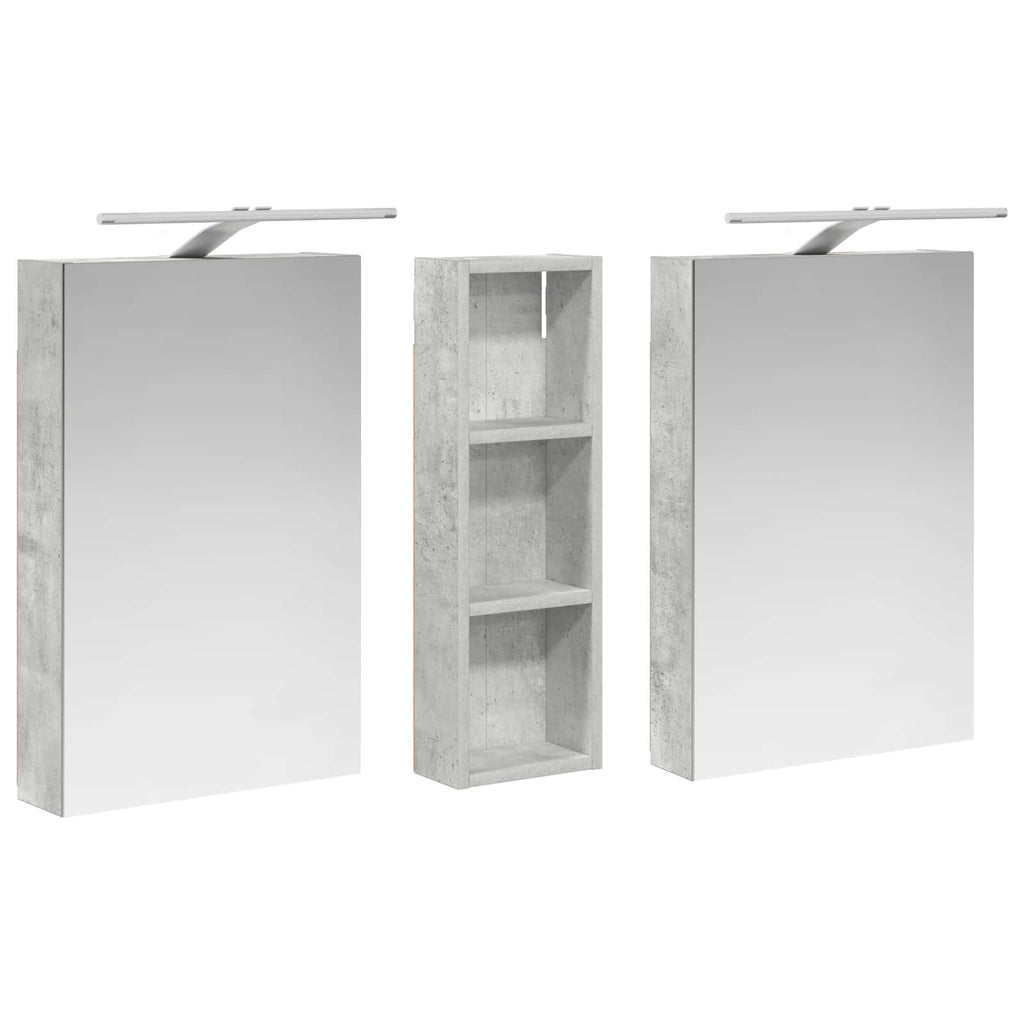 Badezimmerschrank-Set 3 pcs 100 x 10,5 x 60,5 cm Holzwerkstoff