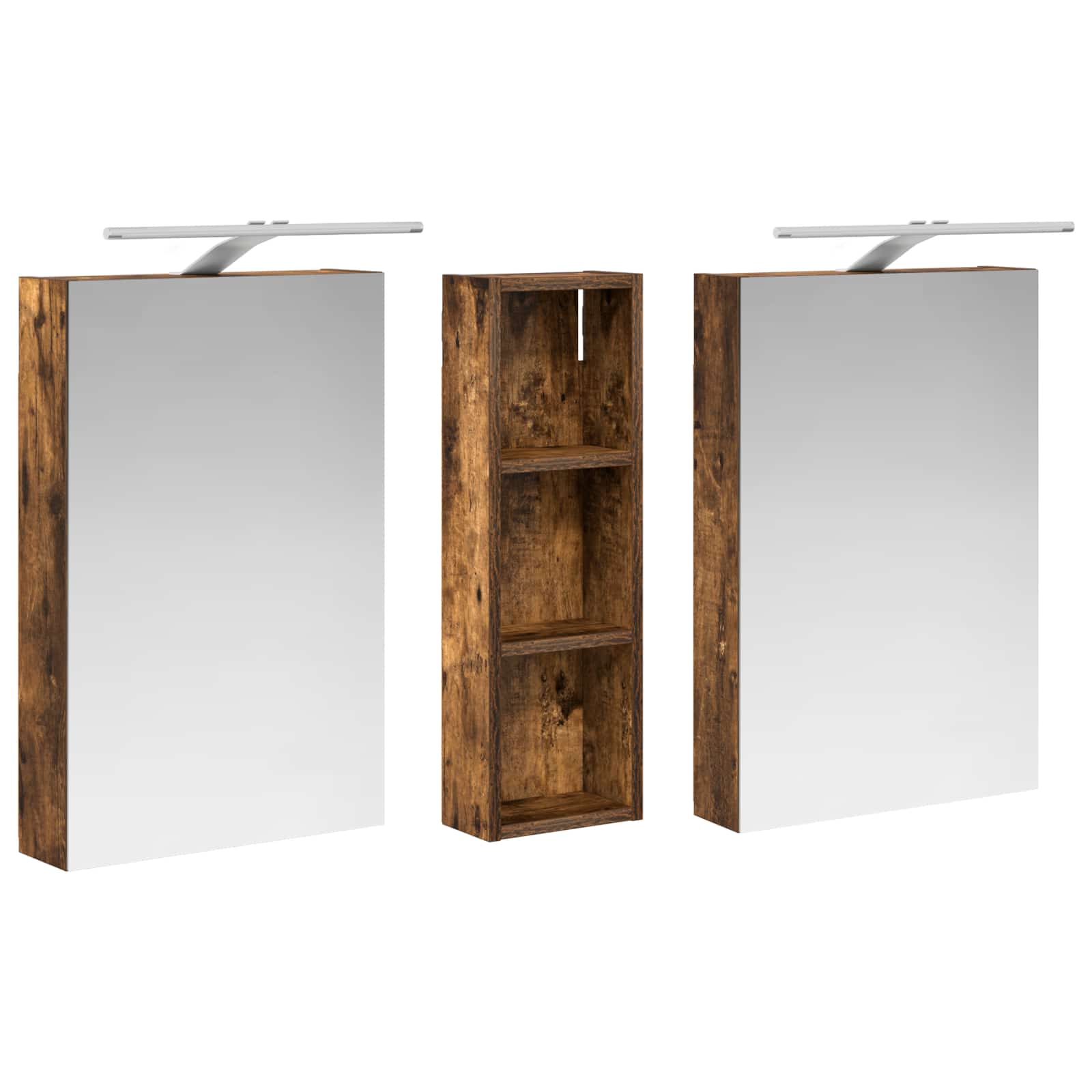 Badezimmerschrank-Set 3 pcs 100 x 10,5 x 60,5 cm Holzwerkstoff